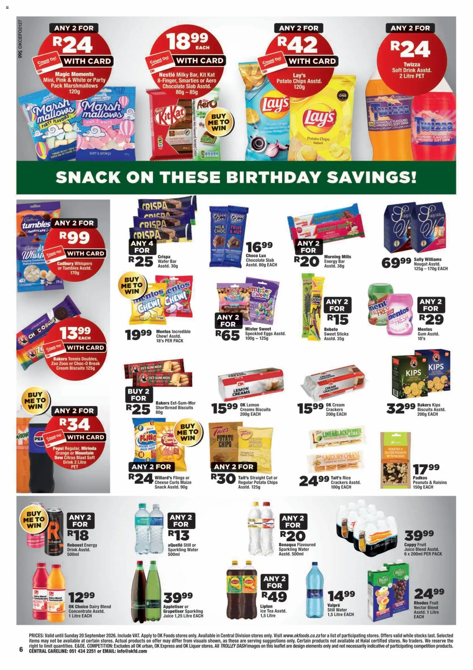 New OK Foods catalogue – valid from 09/09/2026 | Page: 6 | Products: Crackers, Chocolate, Lemon, Onion