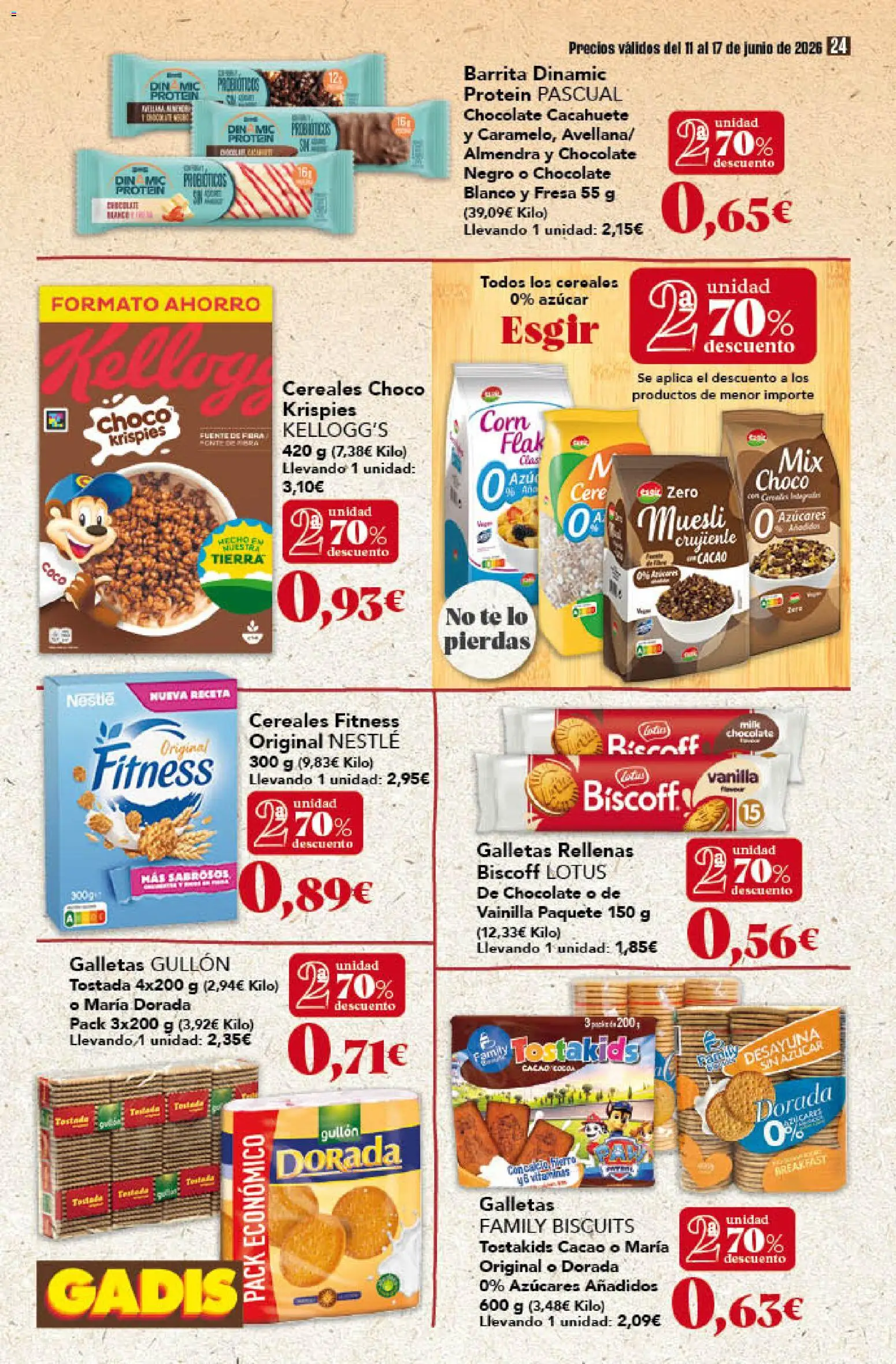 Gadis folleto │ válido desde el 11.06.2026 | Página: 24 | Productos: Τυρόπιτα, Té, Galletas, Galletas rellenas