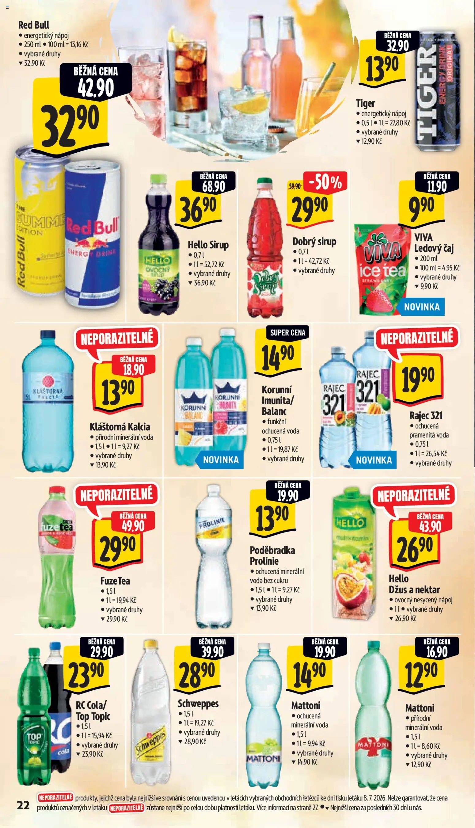 Albert leták - Hypermarket od 15.07.2026 | Strana: 32 | Produkty: Limonáda, Poděbradka, Poděbradka ProLinie, Ledový čaj