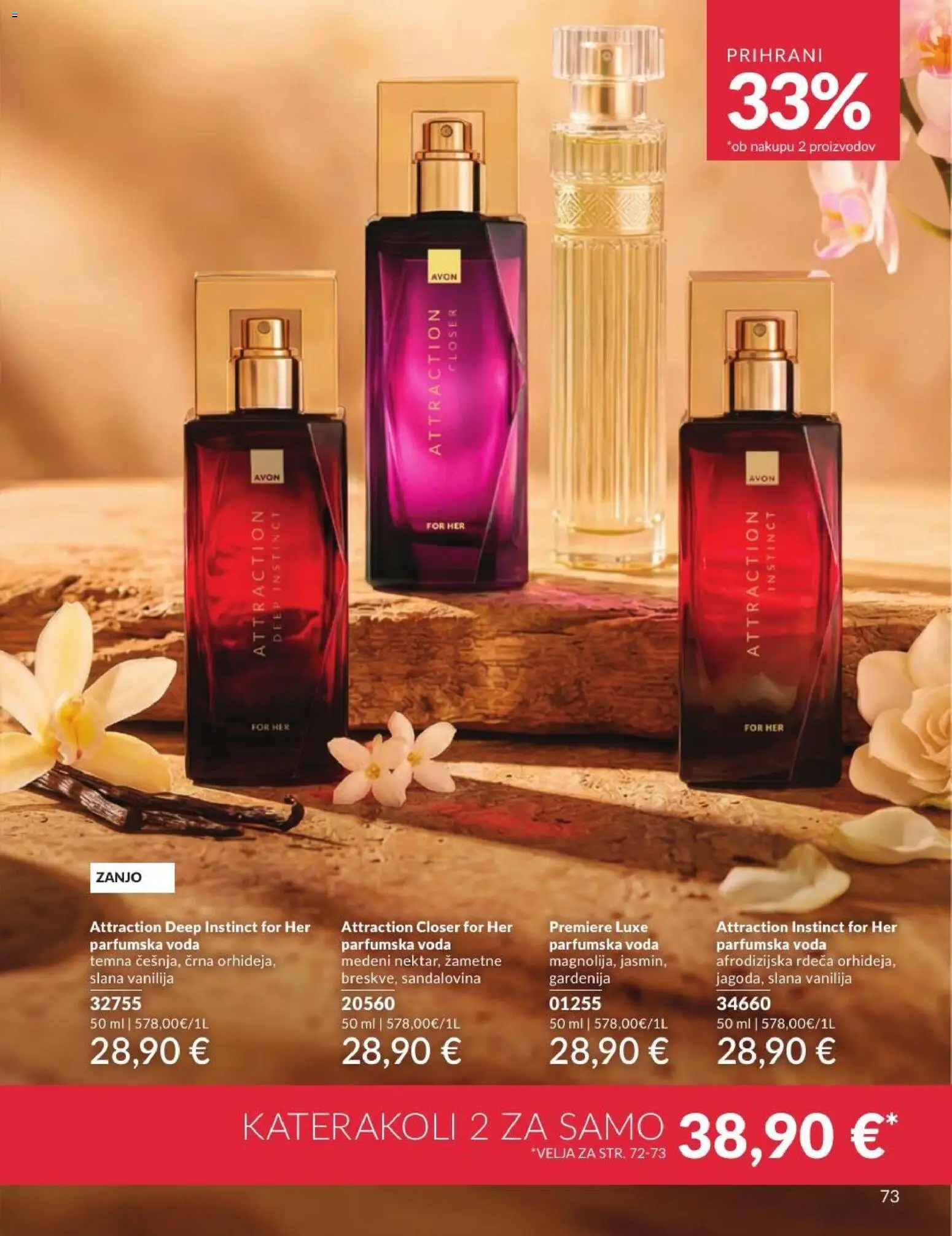 Novi Avon katalog ponudbe – veljaven od 30.06.2026 | Stran: 73 | Izdelki: Voda, Parfumska voda