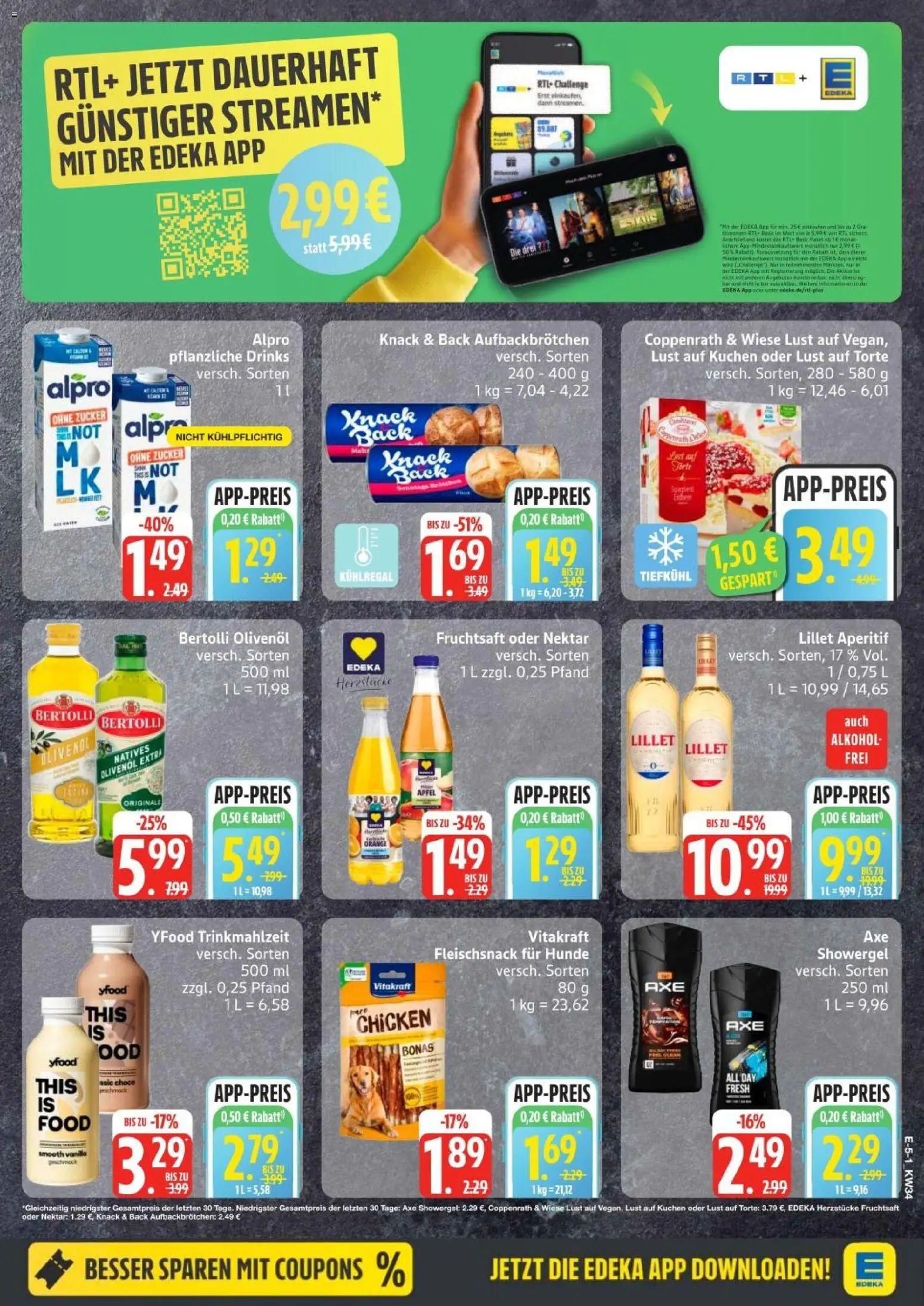 Edeka Prospekt Hamburg – gültig ab 17.08.2026 | Seite: 5 | Produkte: Spaghetti, Olivenol, Bertolli olivenol, Alpro
