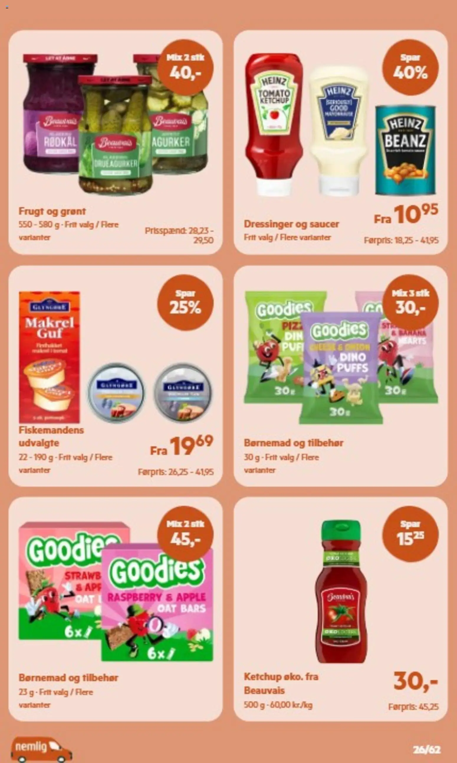 Nemlig tilbudsavis – gyldig fra 30/09/2026 | Side: 26 | Produkter: Ketchup, Agurker, Rødkål, Drueagurker
