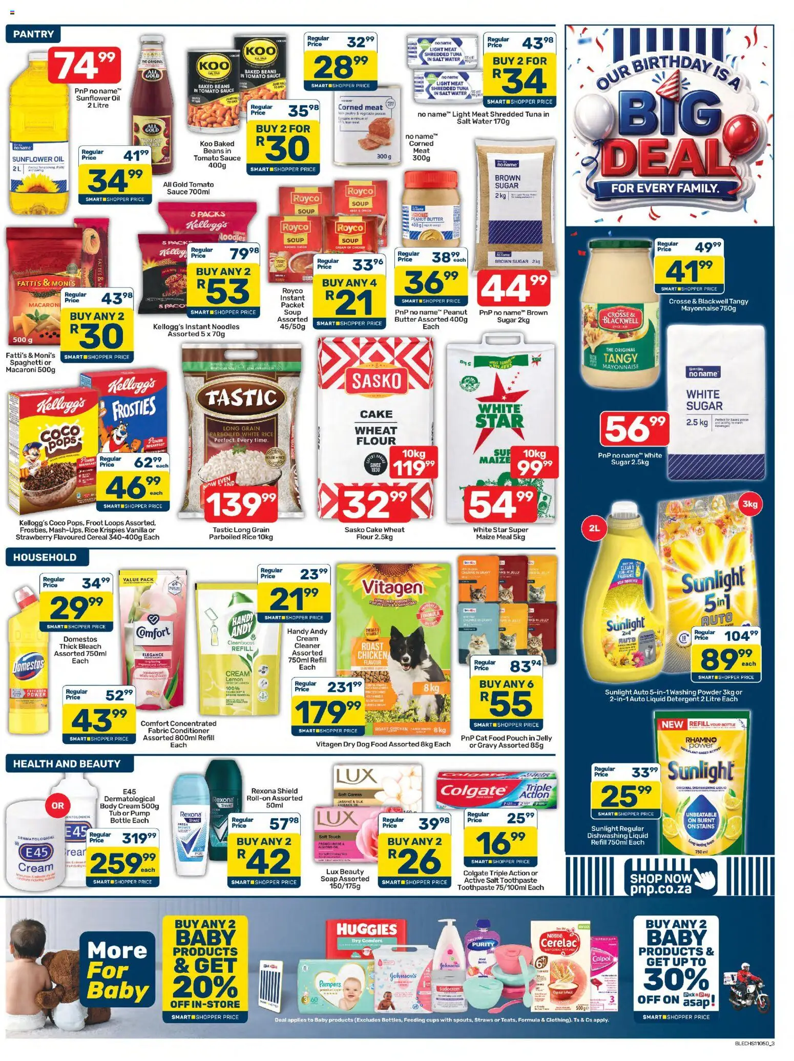 New Pick n Pay catalogue – valid from 07/07/2026 | Page: 3 | Products: Chicken, Water, Mayonnaise, Lemon