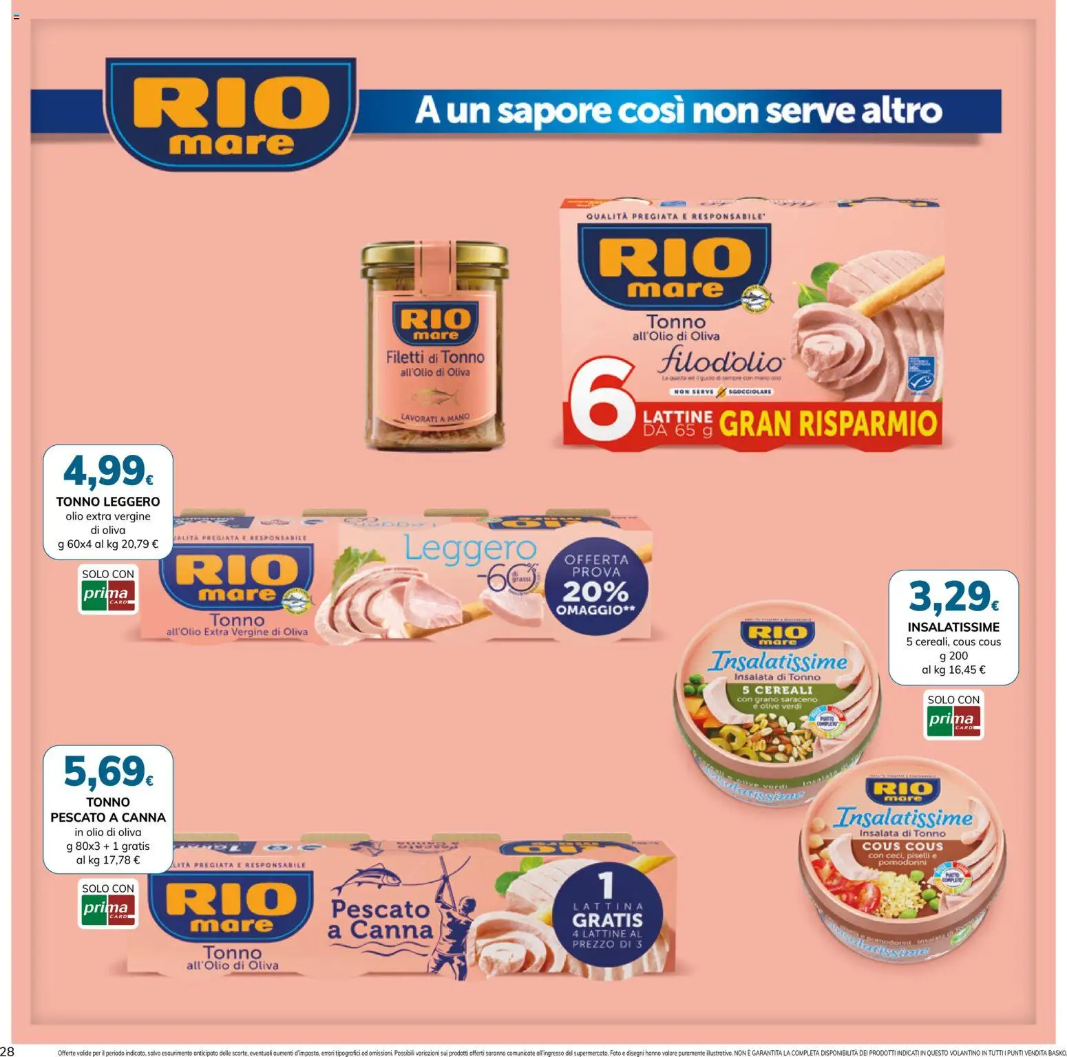 Volantino Basko del 19.05.2026 | Pagina: 28 | Prodotti: Pomodorini, Cereali, Olio, Cous cous