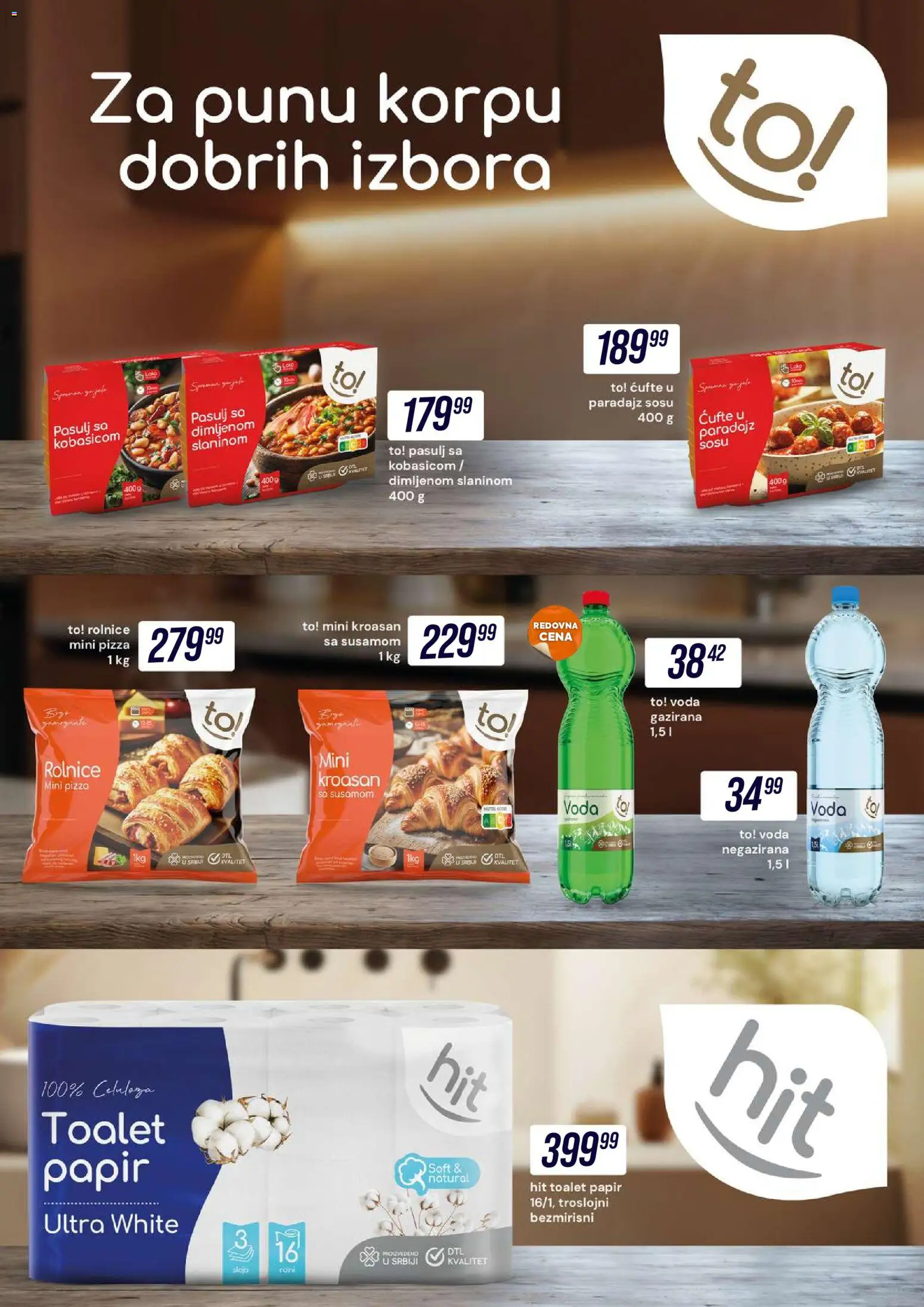 Tekijanka katalog - važi od 06.05.2026 | Strana: 2 | Proizvode: Pasulj, Toalet papir, Kroasan, Voda