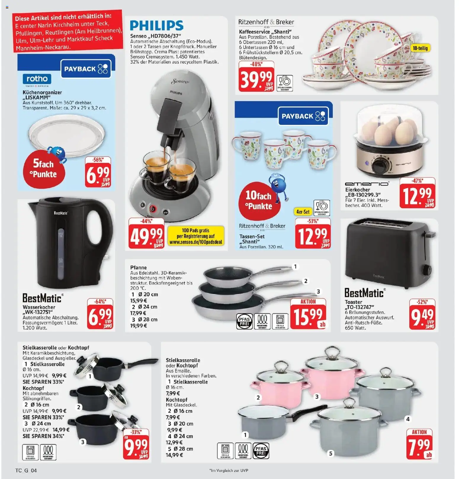 Marktkauf Prospekt Kirchheim – gültig ab 27.07.2026 | Seite: 36 | Produkte: Senseo, Wasserkocher, Toaster, Eierkocher