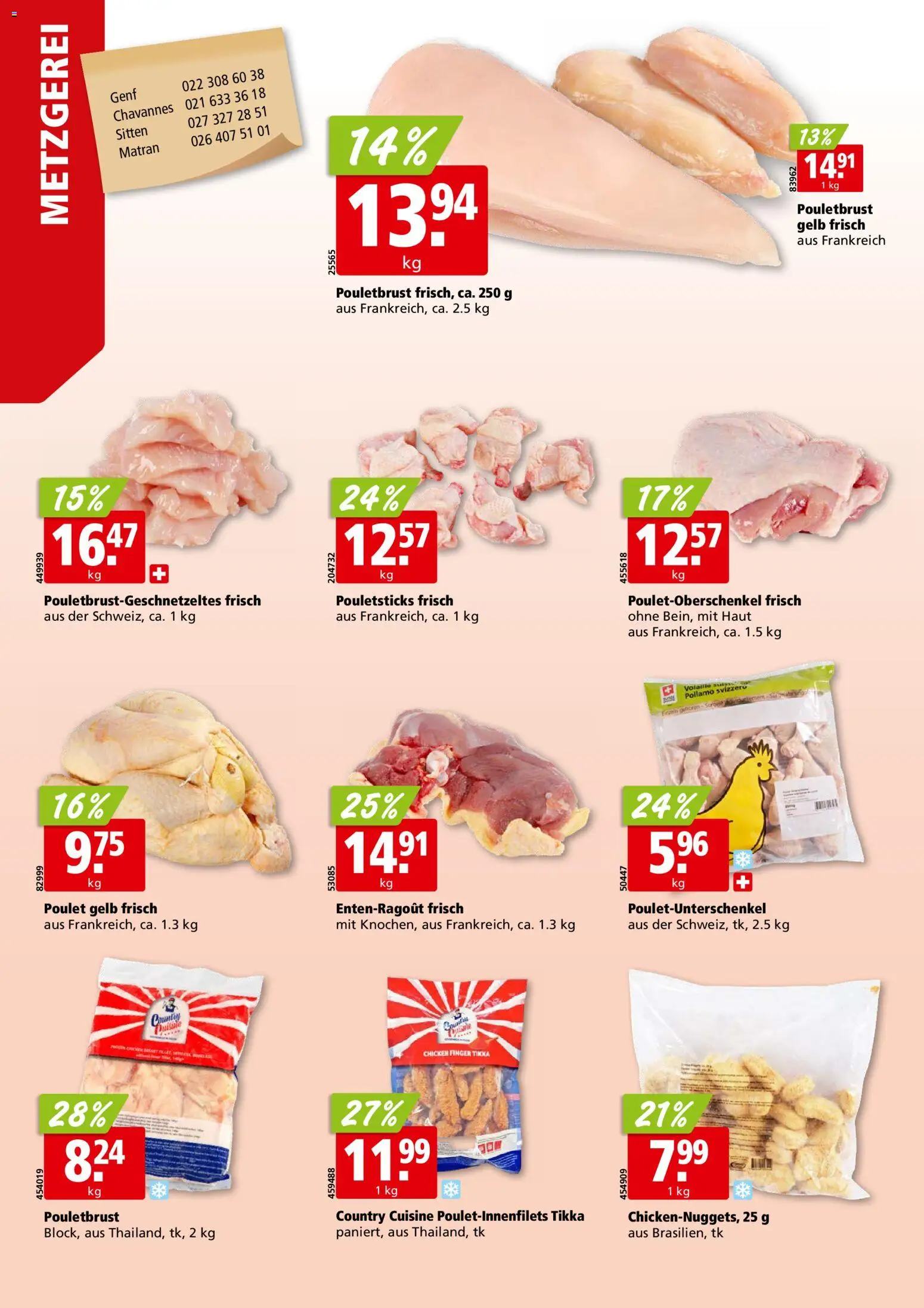 Aligro aktionen Chavannes, Matran, Genf, Sitten – gültig ab 07.09.2026 | Seite: 6 | Produkte: Pouletbrust