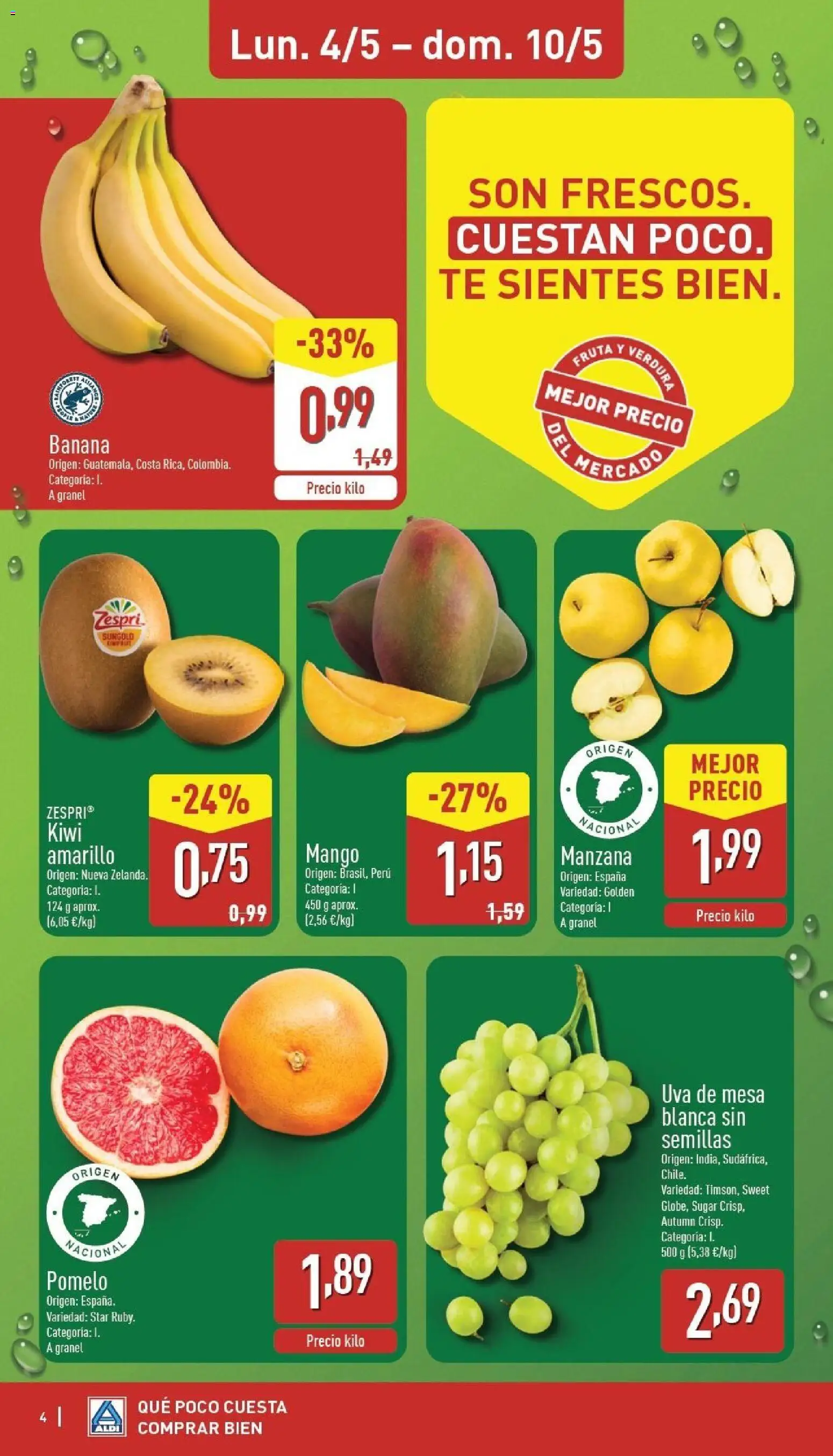 Aldi folleto Península │ válido desde el 04.05.2026 | Página: 4 | Productos: Manzana, Apple, Ρούτερ, Mesa
