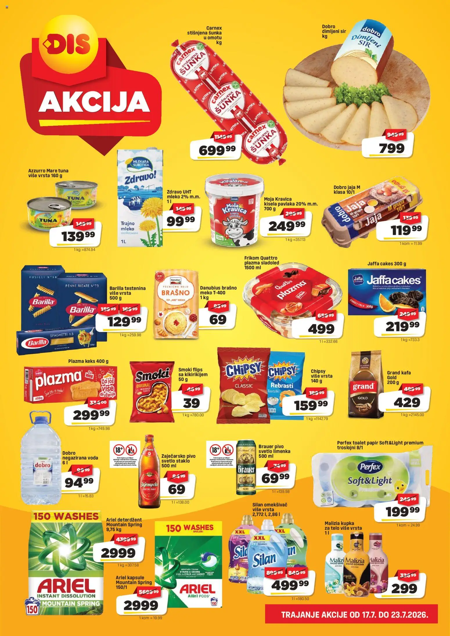 DIS katalog - važi od 17.07.2026 | Strana: 2 | Proizvode: Kisela pavlaka, Smoki, Sto, Pavlaka