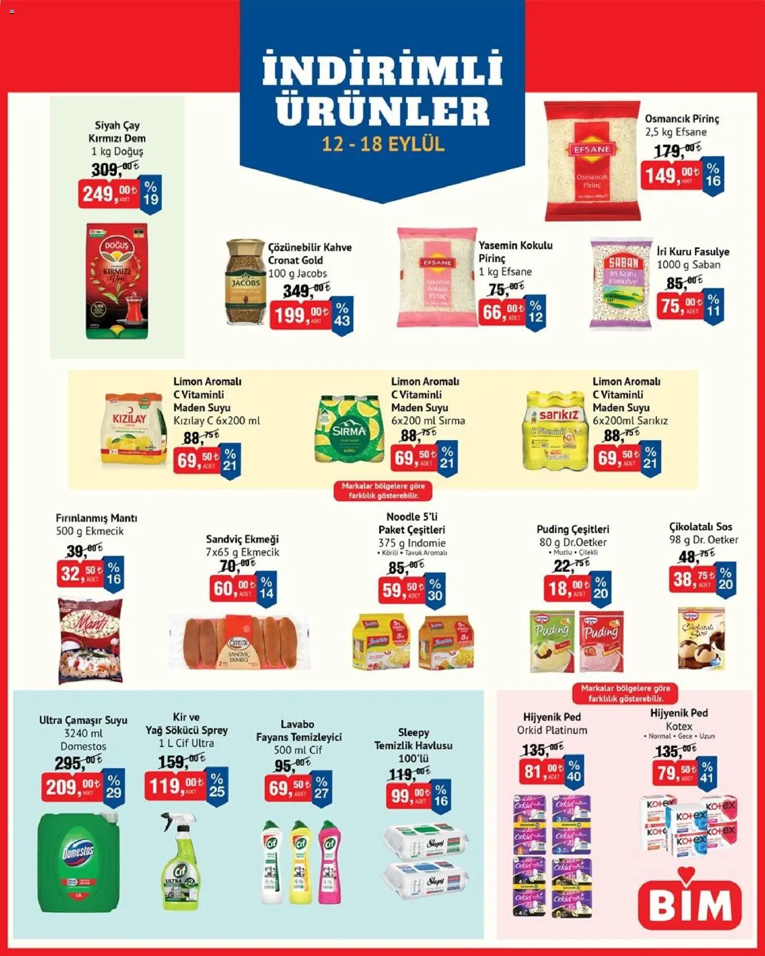 BİM Katalog - 12 Eylül 2026 tarihinden itibaren geçerlidir | Sayfa: 1 | Ürünler: Fasulye, Çay, Yağ sökücü, Sos