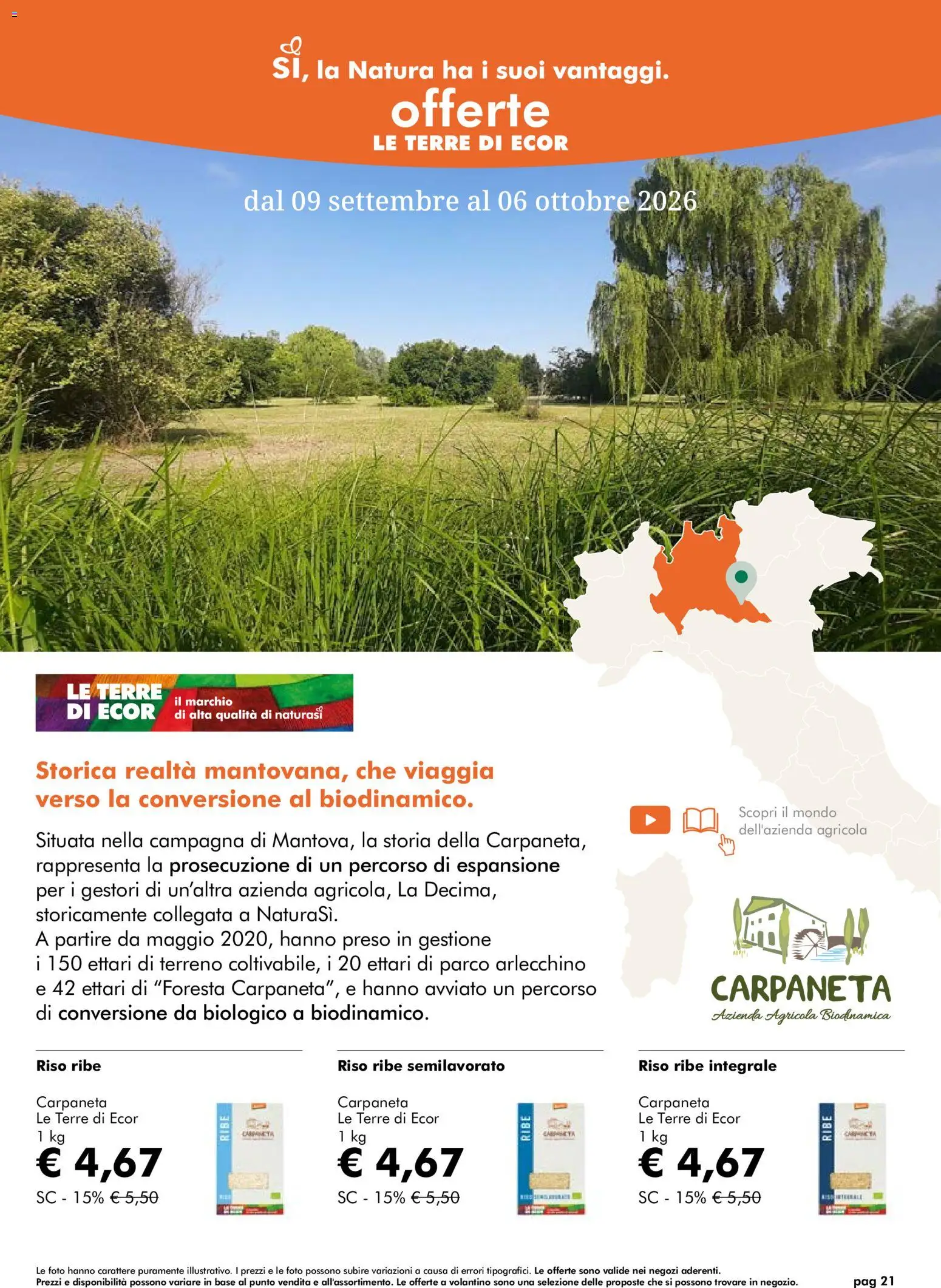 Volantino Natura Sì del 09/09/2026 | Pagina: 21 | Prodotti: Riso
