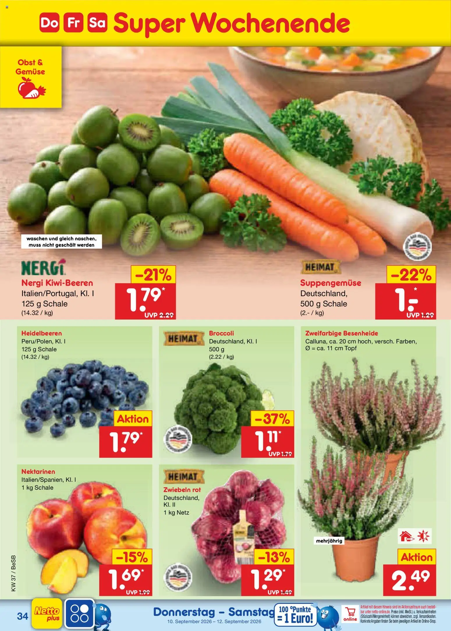 Netto Marken-Discount Prospekt – gültig ab 07.09.2026 | Seite: 50 | Produkte: Nektarinen, Zwiebeln, Gemüse, Obst