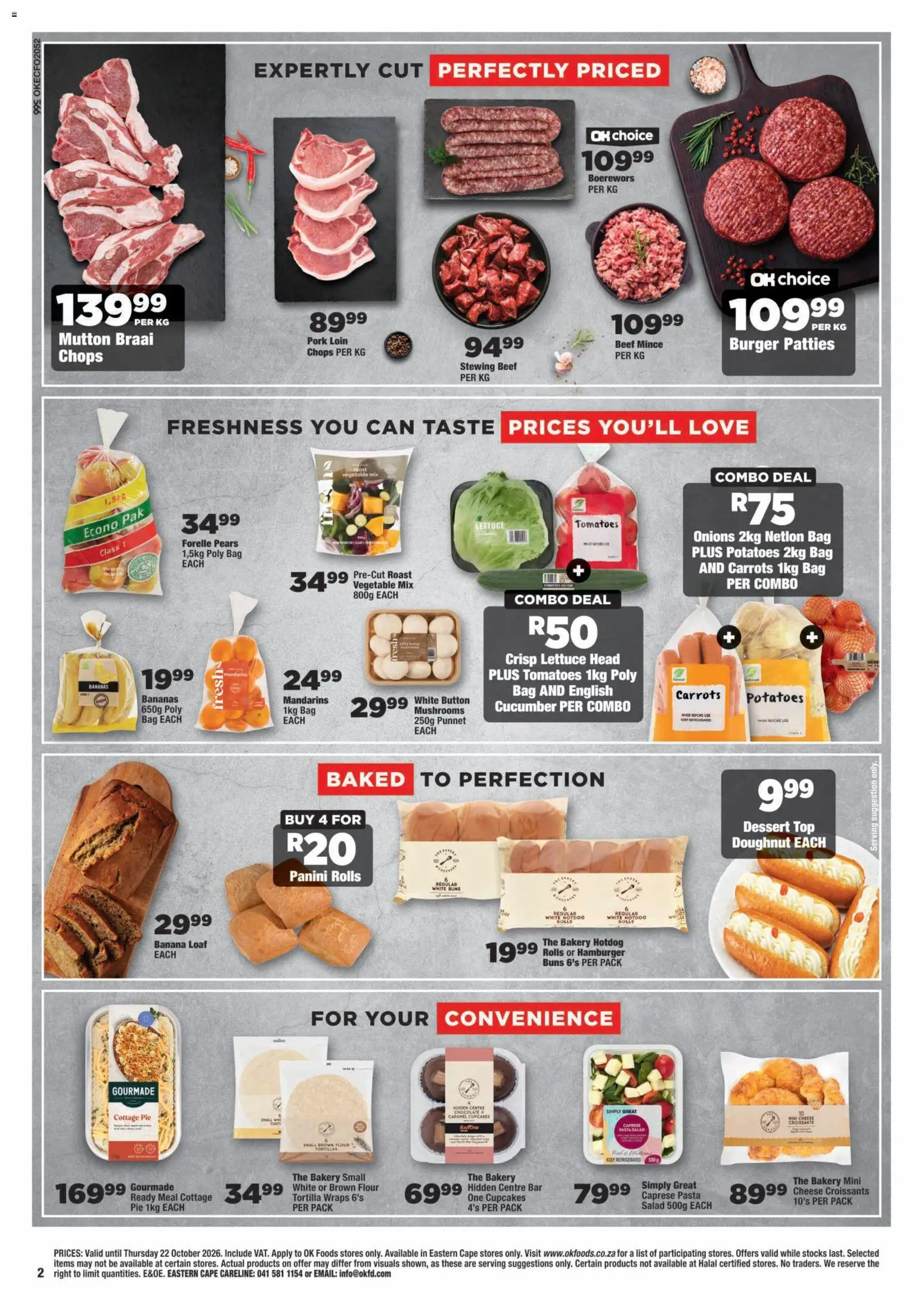 New OK Foods catalogue – valid from 14/10/2026 | Page: 2 | Products: Flour, Bag, Boerewors, Cheese