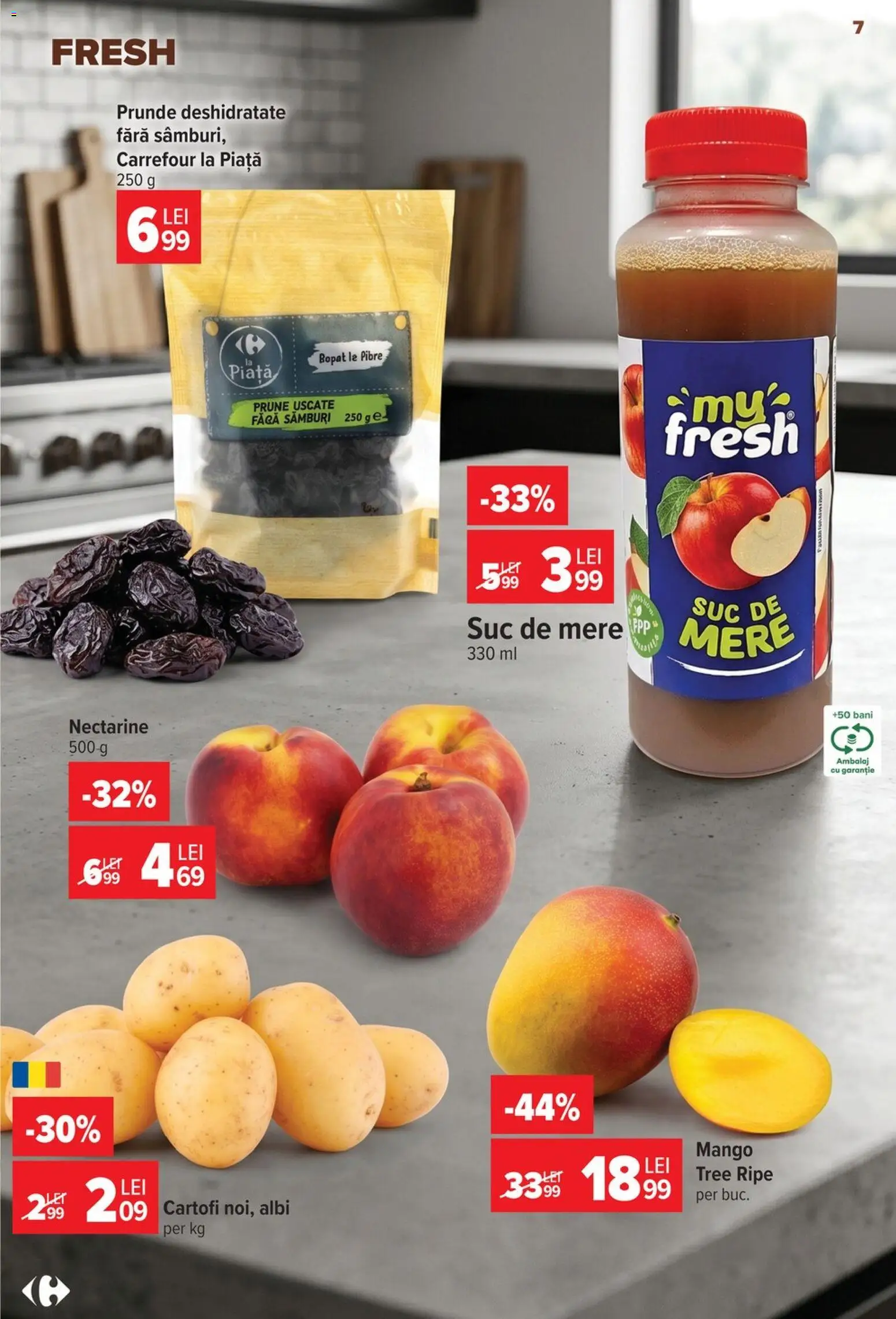 Noul catalog Carrefour – valabil de la 17.06.2026 | Pagină: 6 | Produse: Suc, Mere, Prune, Mango