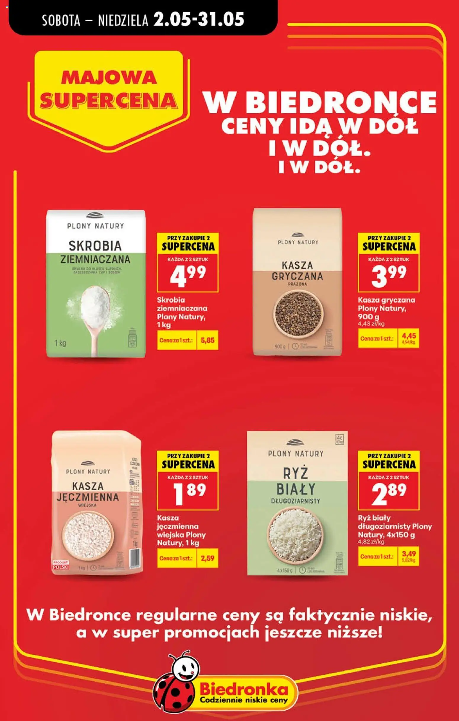 Biedronka gazetka - Majowa supercena od 02.05.2026 | Strona: 9 | Produkty: Kasza, Kasza jęczmienna, Kasza gryczana, Ryż