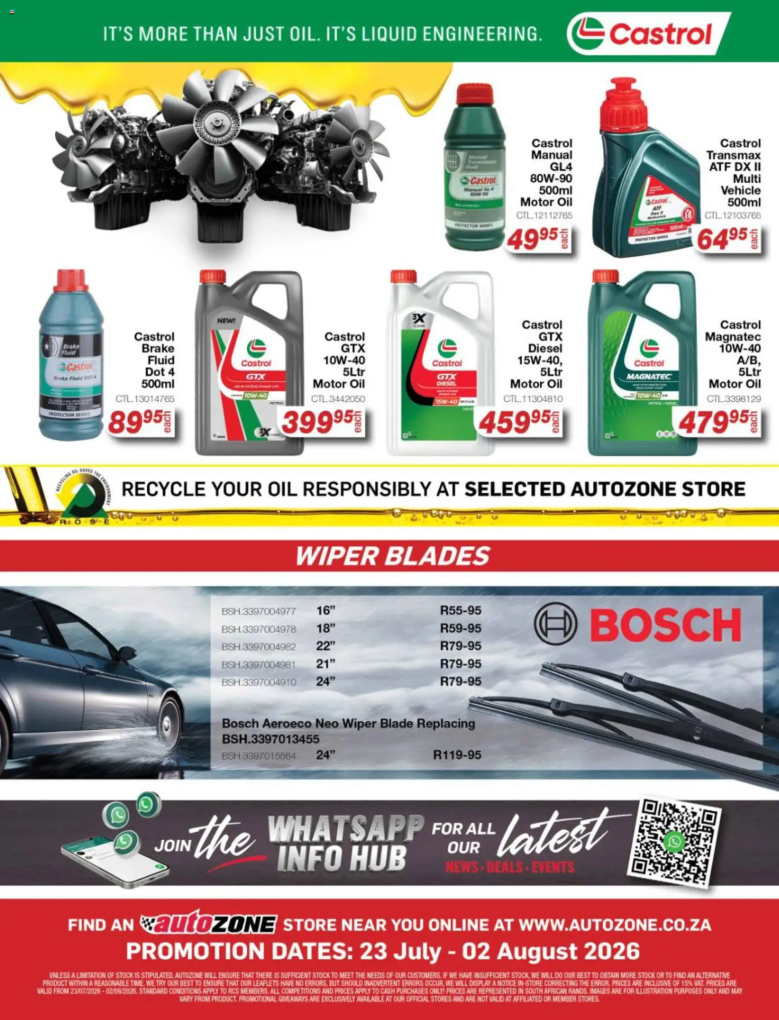 New AutoZone catalogue – valid from 23/07/2026 | Page: 16 | Products: Dates, Oil, Stock