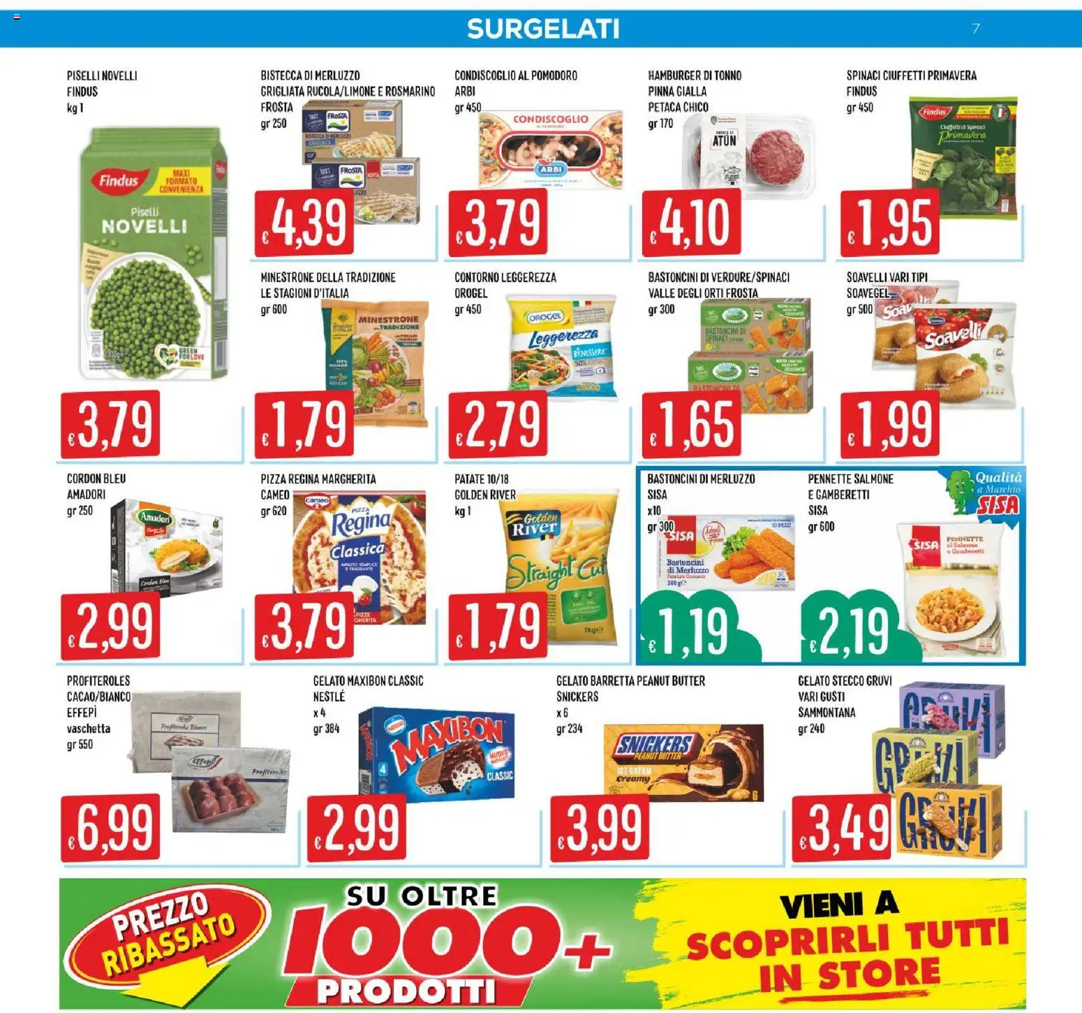 Volantino SISA del 01/10/2026 | Pagina: 7 | Prodotti: Salmone, Pomodoro, Profiteroles, Bistecca