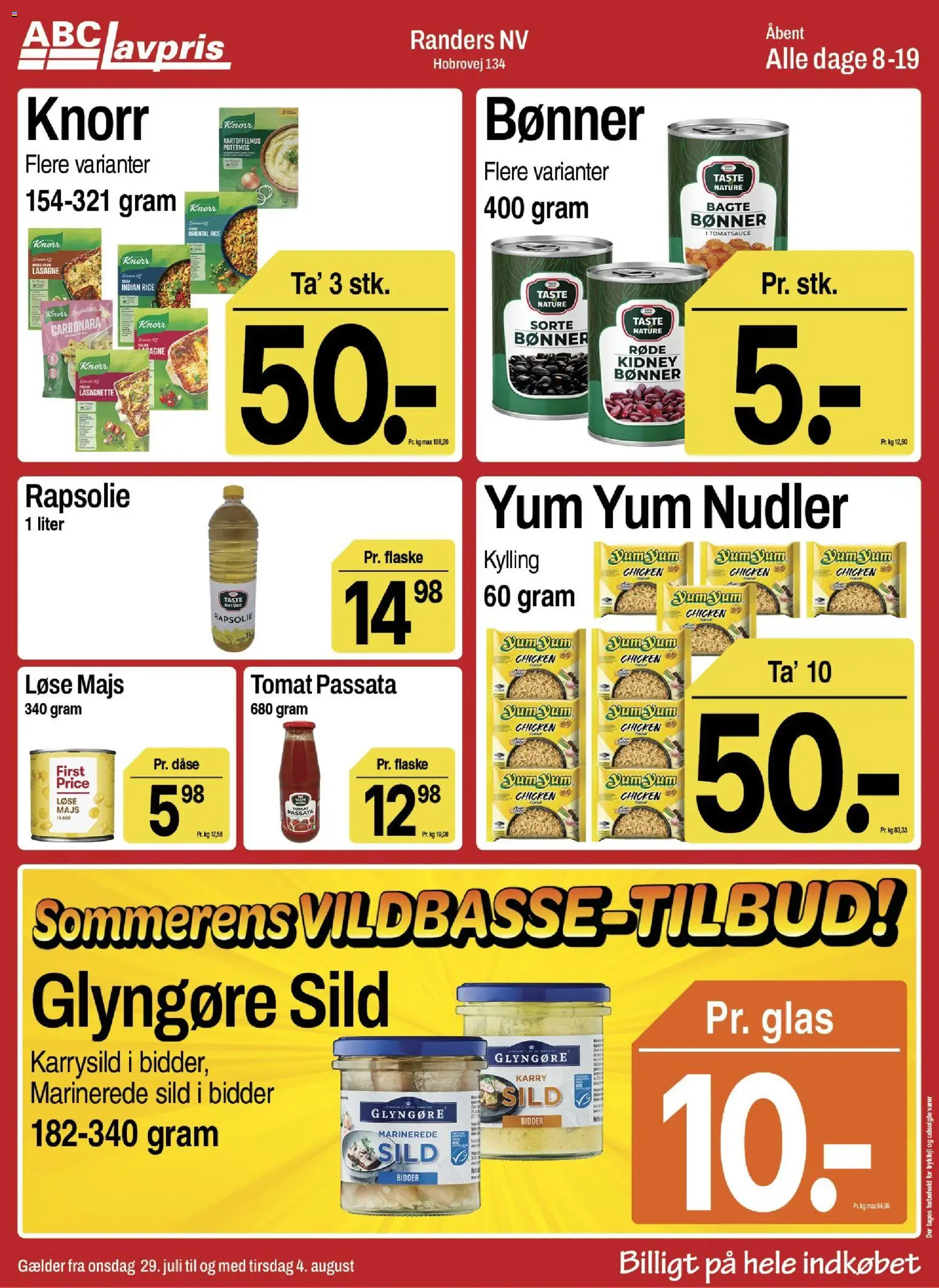 Abc Lavpris tilbudsavis – gyldig fra 29/07/2026 | Side: 9 | Produkter: Karry, Majs, Bønner, Carpete