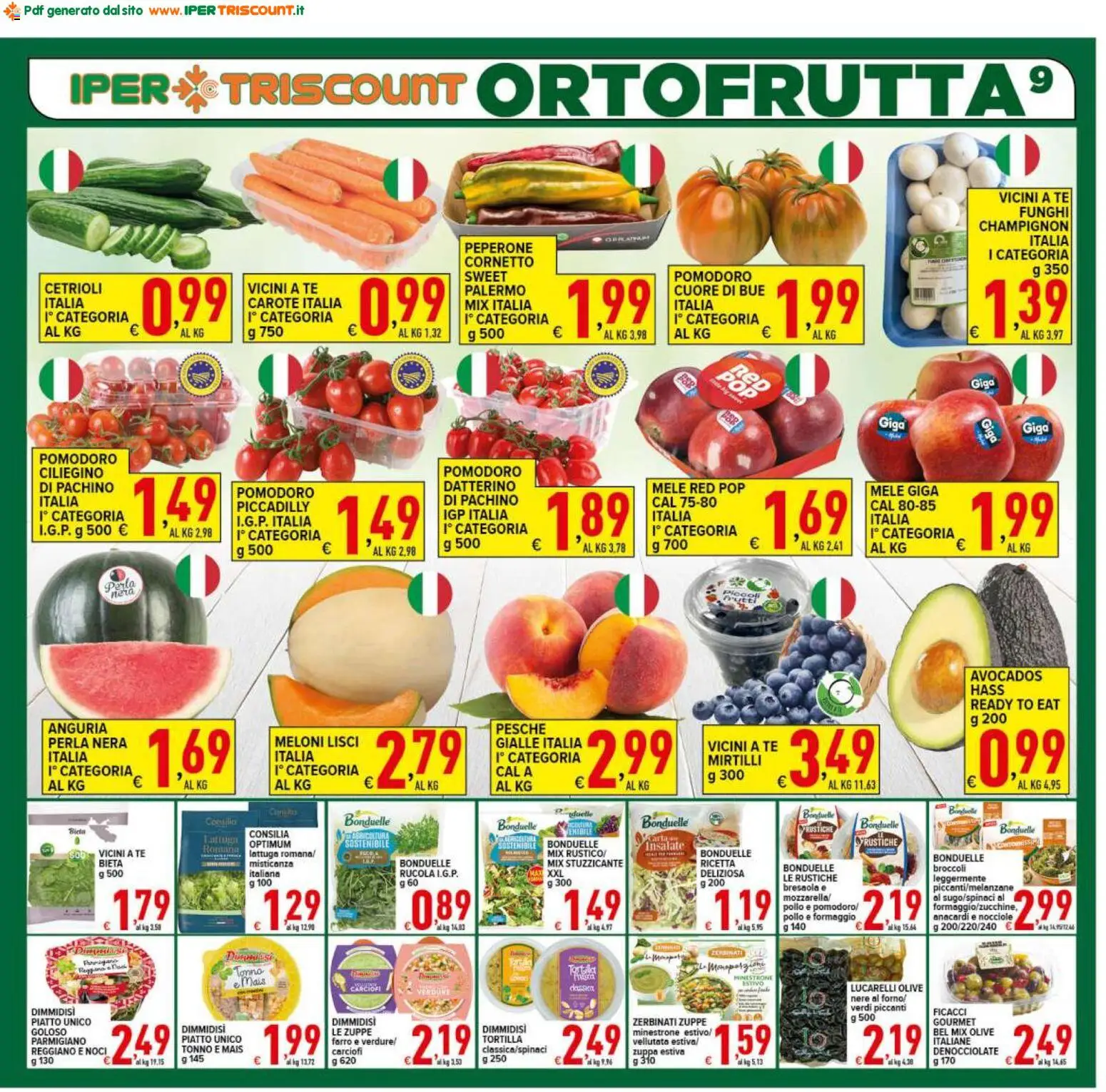 Volantino Ipertriscount del 10/06/2026 | Pagina: 9 | Prodotti: Bresaola, Noci, Anguria, Forno