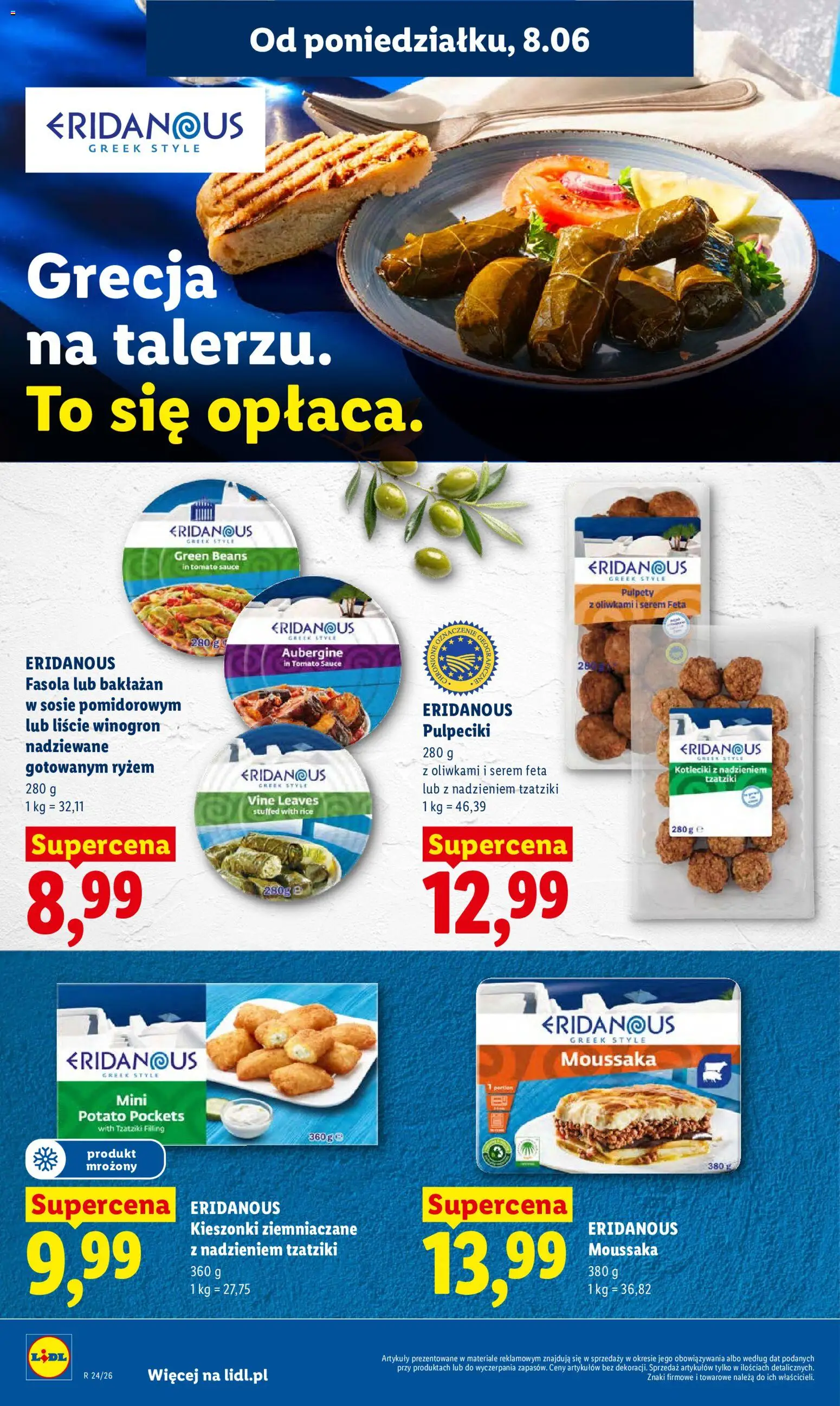 Lidl Polsko leták od 08.06.2026 | Strana: 42 | Produkty: Moussaka, Tzatziki, Feta