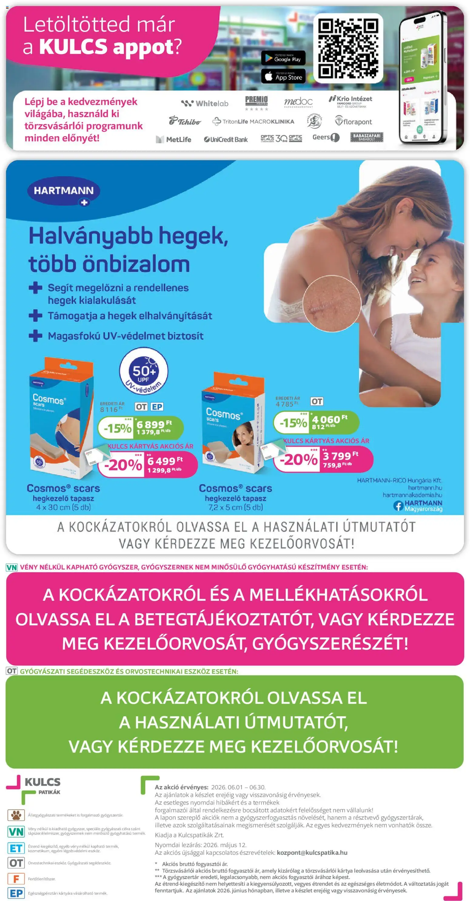 Kulcs Patika akciós ujság - amely érvényes a következő dátumtól: 01.06.2026 | Oldal: 20