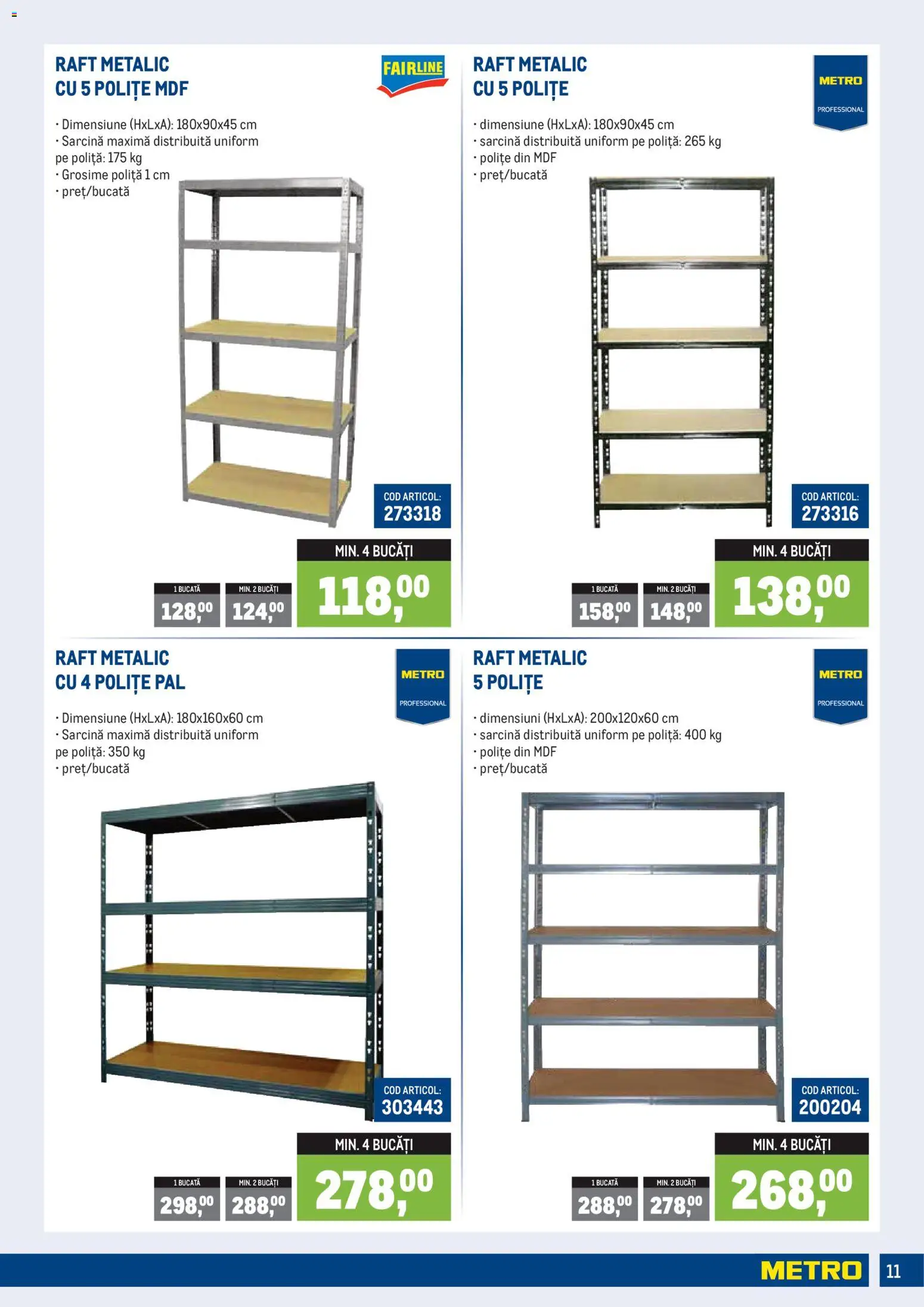 Noul catalog Metro – valabil de la 01.07.2026 | Pagină: 11 | Produse: Raft