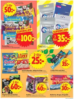 Ballerina, Brago, Singoalla, Göteborgs Kex cookies, 175-225 g, including Ballerina, Brago, and Singoalla varieties. - Förhandsvisning av reklamblad från butik ICA Maxi aktuell från 01.06.2026 | Sida: 9 | Produkter: Singoalla, Galler, Tuggummi, Citron