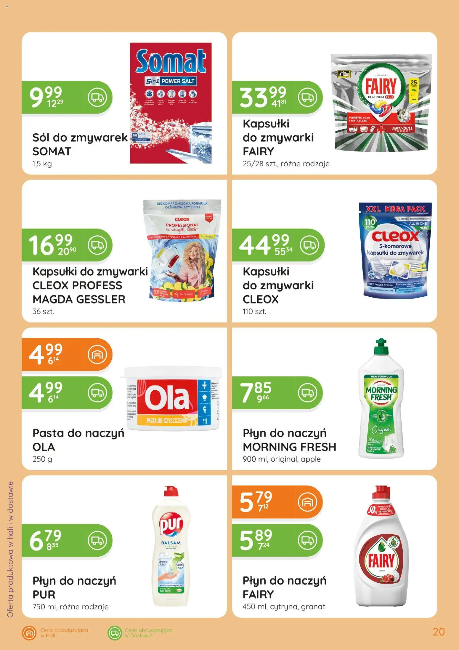 Eurocash gazetka - Katalog Chemiczny od 01.10.2026 | Strona: 20 | Produkty: Sól do zmywarek, Pasta, Kapsułki do zmywarki, Sól