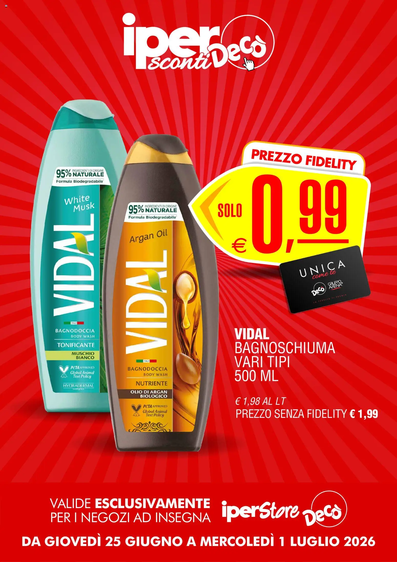 Volantino Decò del 25/06/2026 | Pagina: 13 | Prodotti: Bagnoschiuma, Tè, Olio