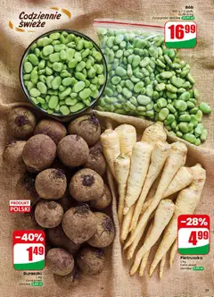 Pogląd oferty "Bób, 500 g / 1 opak." - ważna od 13.05.2026 | Strona: 39 | Produkty: Pietruszka, Bób