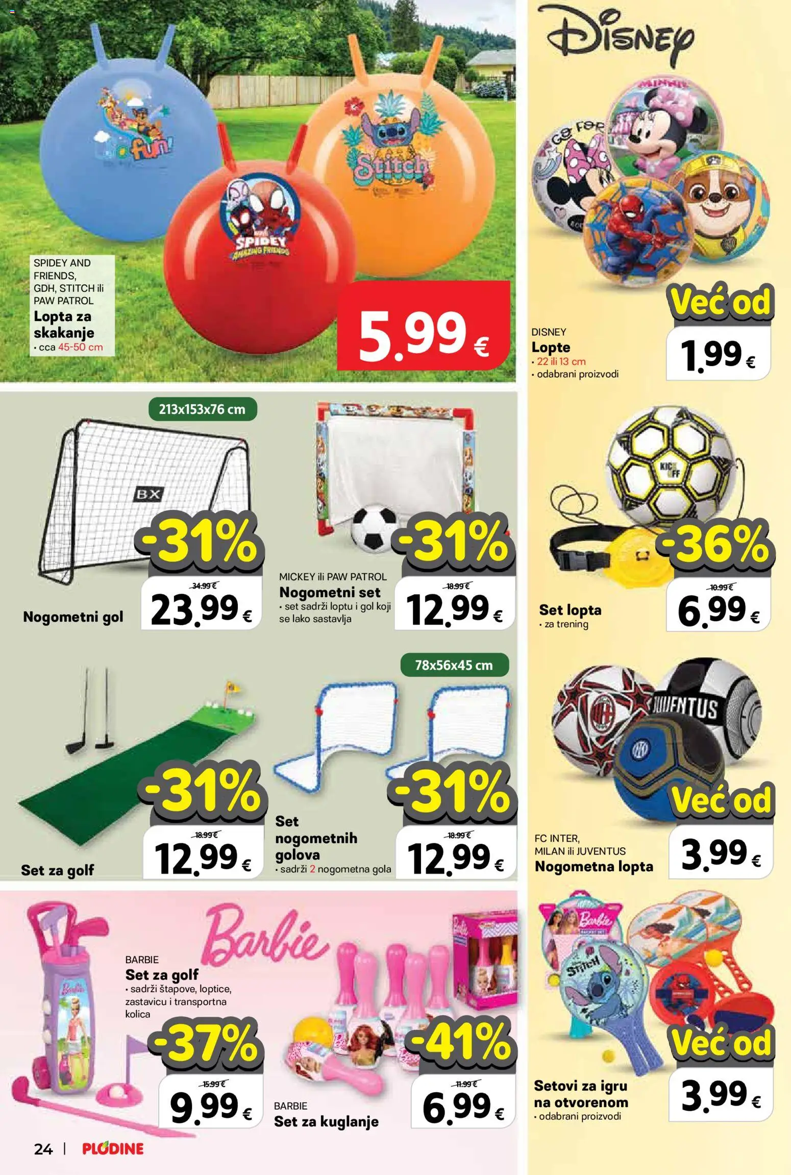 Plodine katalog | vrijedi od 11.03.2026 | Stranica: 24 | Proizvodi: Barbie, Lopta, Kolica