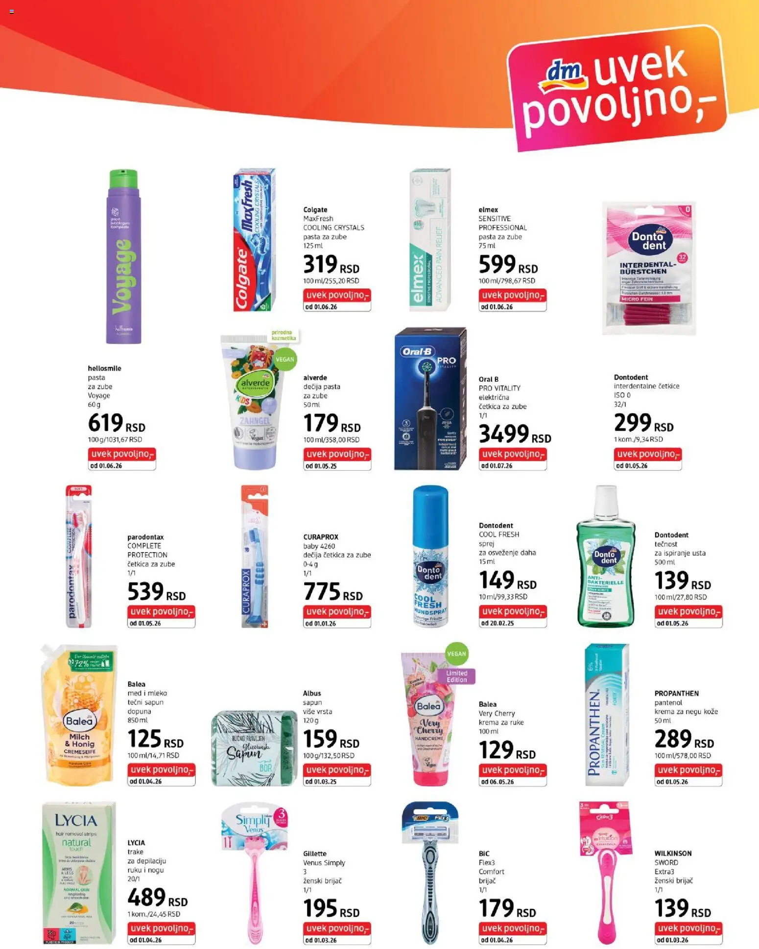 DM Drogerie katalog - važi od 16.07.2026 | Strana: 3 | Proizvode: Voće, Krema, Piling, Parodontax