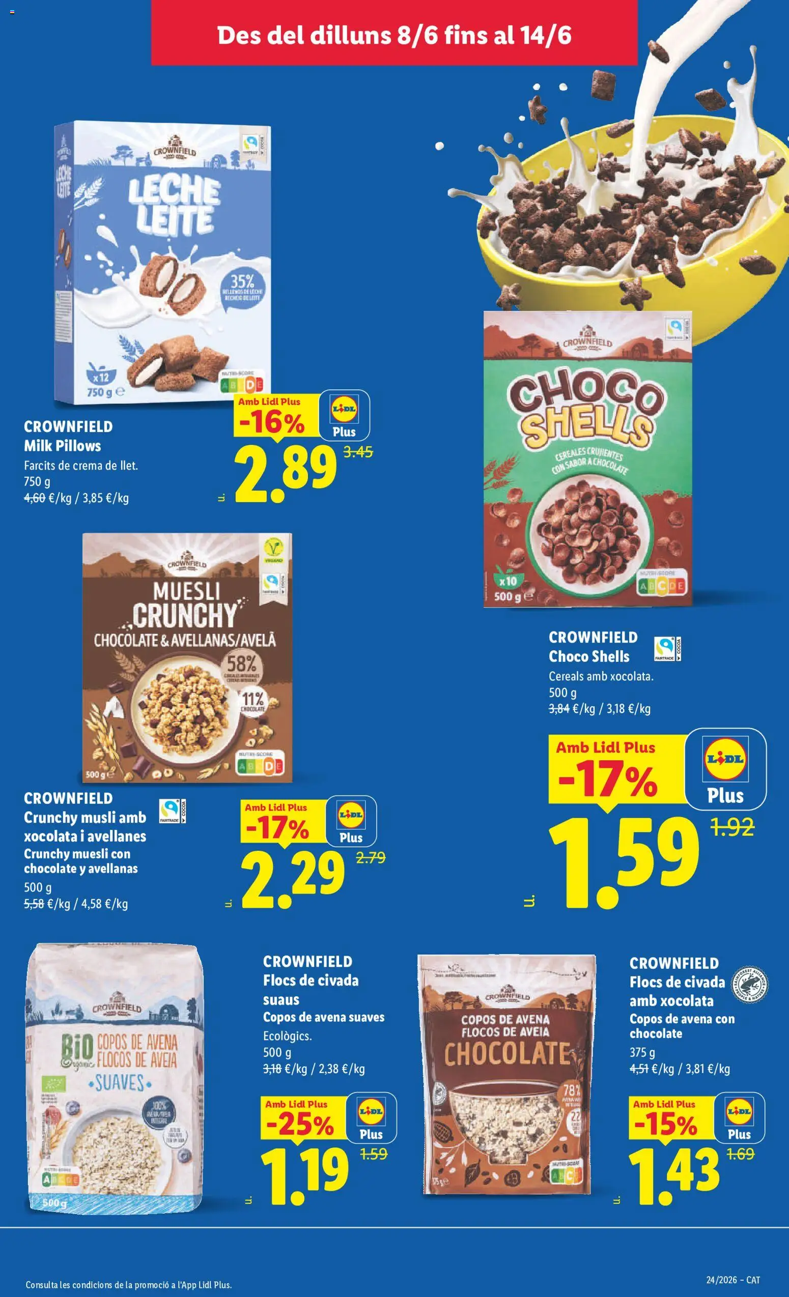 Lidl folleto │ válido desde el 08.06.2026 | Página: 23 | Productos: Leche, Chocolate, Crema, Copos