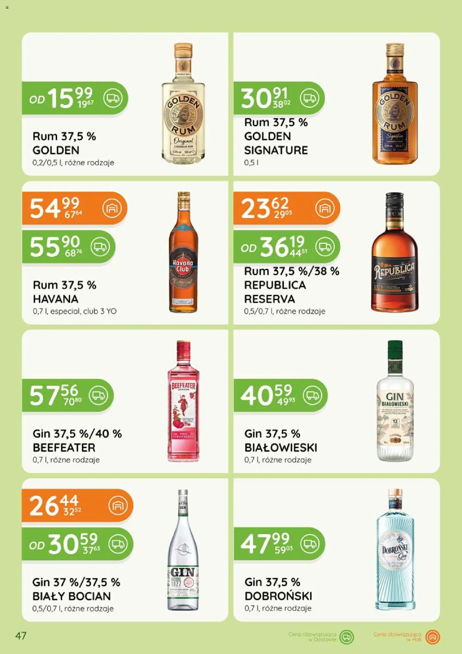 Eurocash gazetka - Katalog Alkoholowy od 01.06.2026 | Strona: 47 | Produkty: Beefeater, Rum, Gin