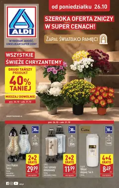 Pogląd oferty "Aldi gazetka - Znicze i stroiki" - ważna od 26.10.2026