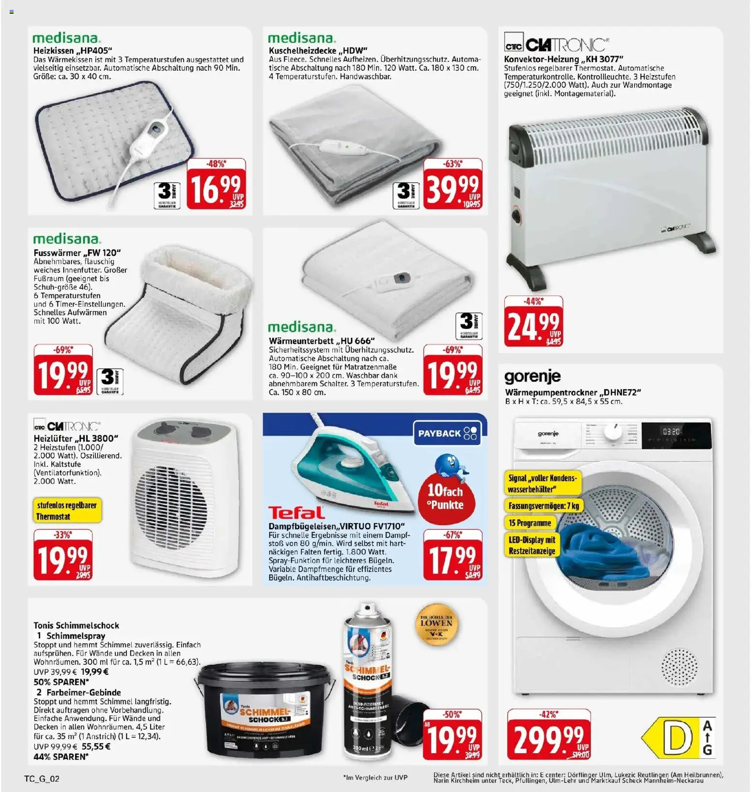 Marktkauf Prospekt Kirchheim (ab 28.09.2026) » Angebote online | Seite: 32 | Produkte: Gorenje, Heizkissen