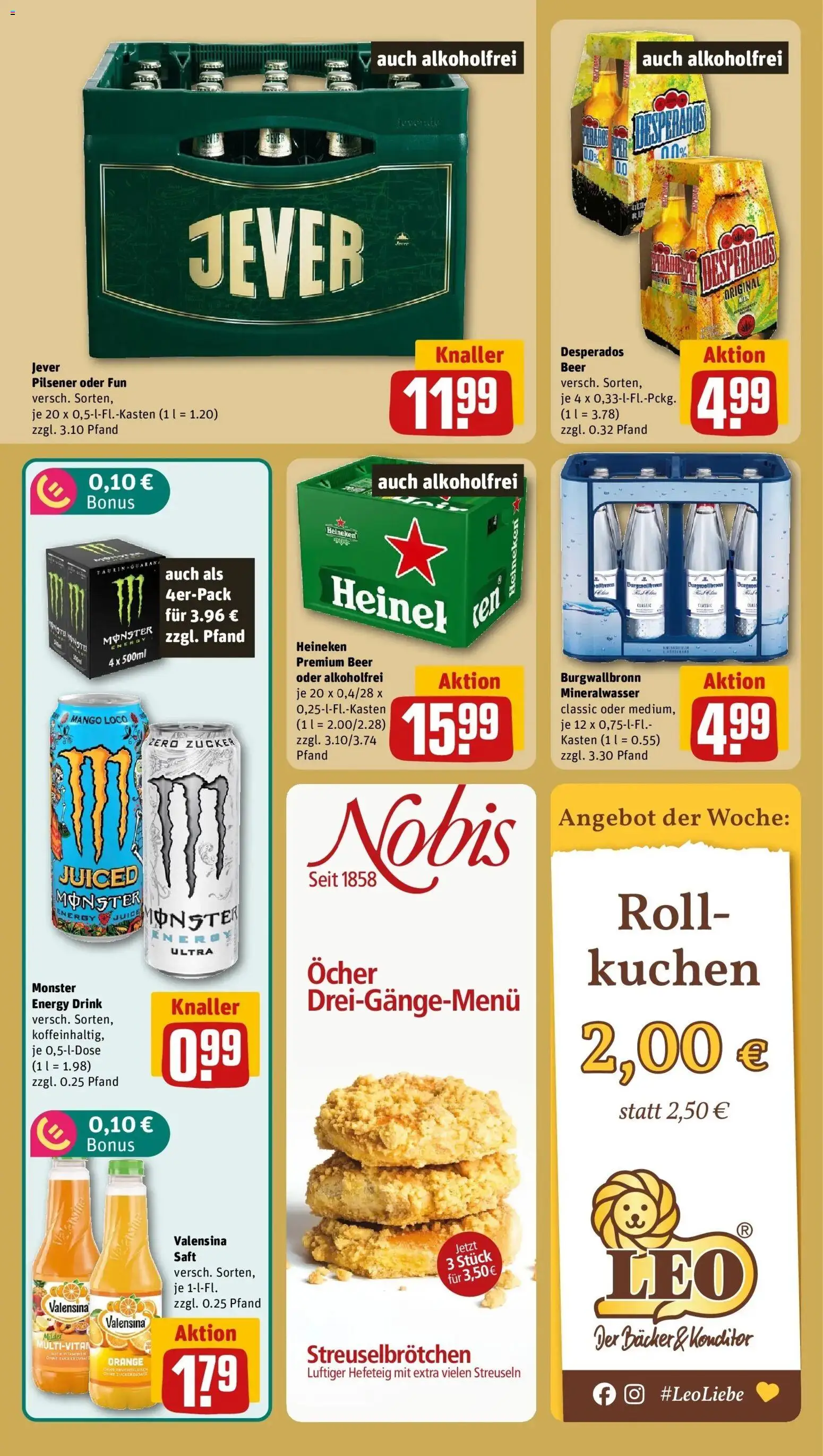 REWE Prospekt ab 14.09.2026 zum Blättern » Angebote | Seite: 18 | Produkte: Mineralwasser, Zucker, Saft, Kuchen