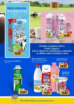 MOJA KRAVICA MLEKO TRAJNO 2.8 % M.M. 1L, Dugotrajno sterilizovano mleko - pregled Aman kataloga - važi od 06.07.2026 | Strana: 10