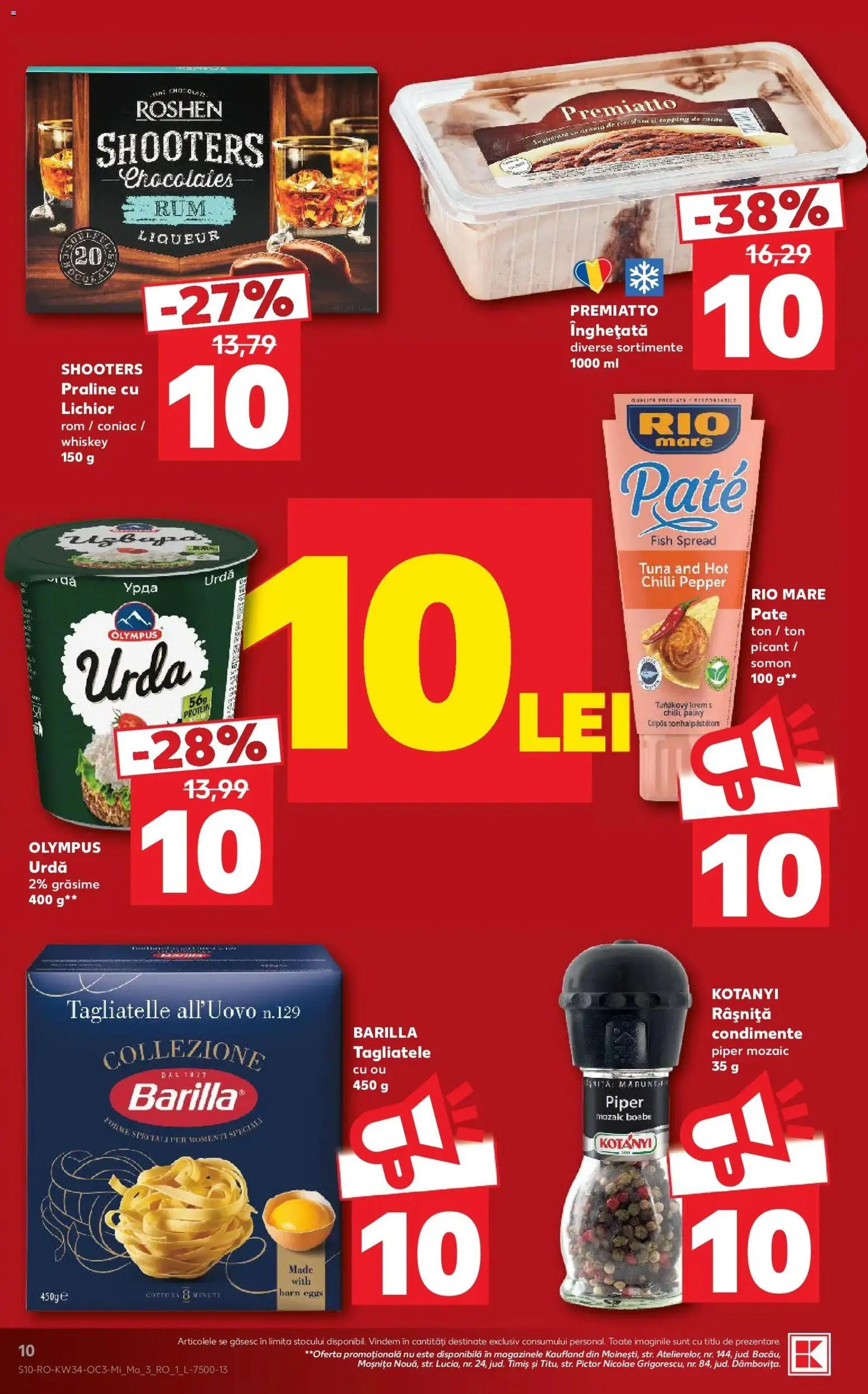 Kaufland Viseu de Sus 19.08.2026 - Revista si Oferta | Pagină: 10 | Produse: Barilla, Praline, Somon, Condimente