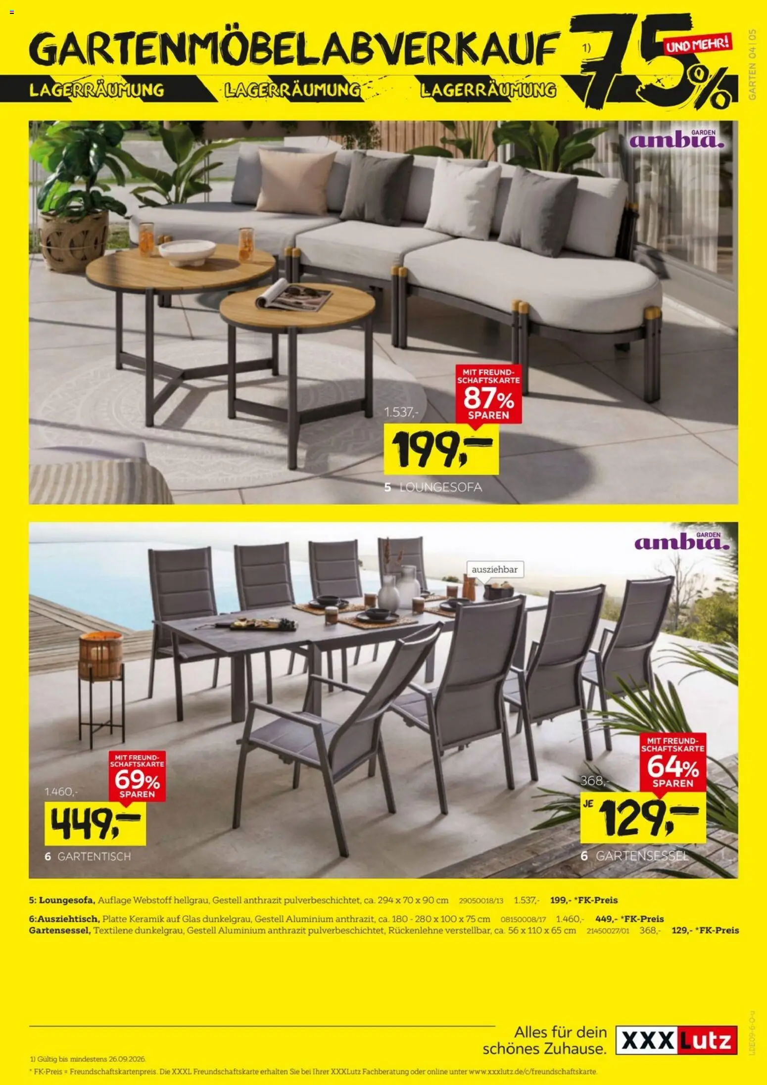 XXXLutz Gartenmöbelabverkauf – gültig ab 12.09.2026 | Seite: 5