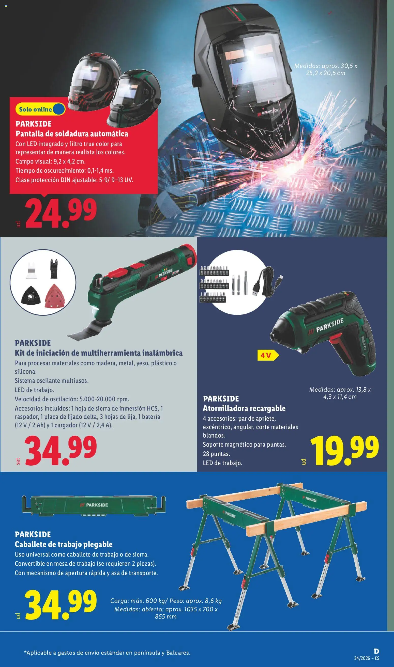 Lidl folleto de bazar │ válido desde el 17/08/2026 | Página: 5 | Productos: Peso, Mesa, Batería, Sierra de inmersión