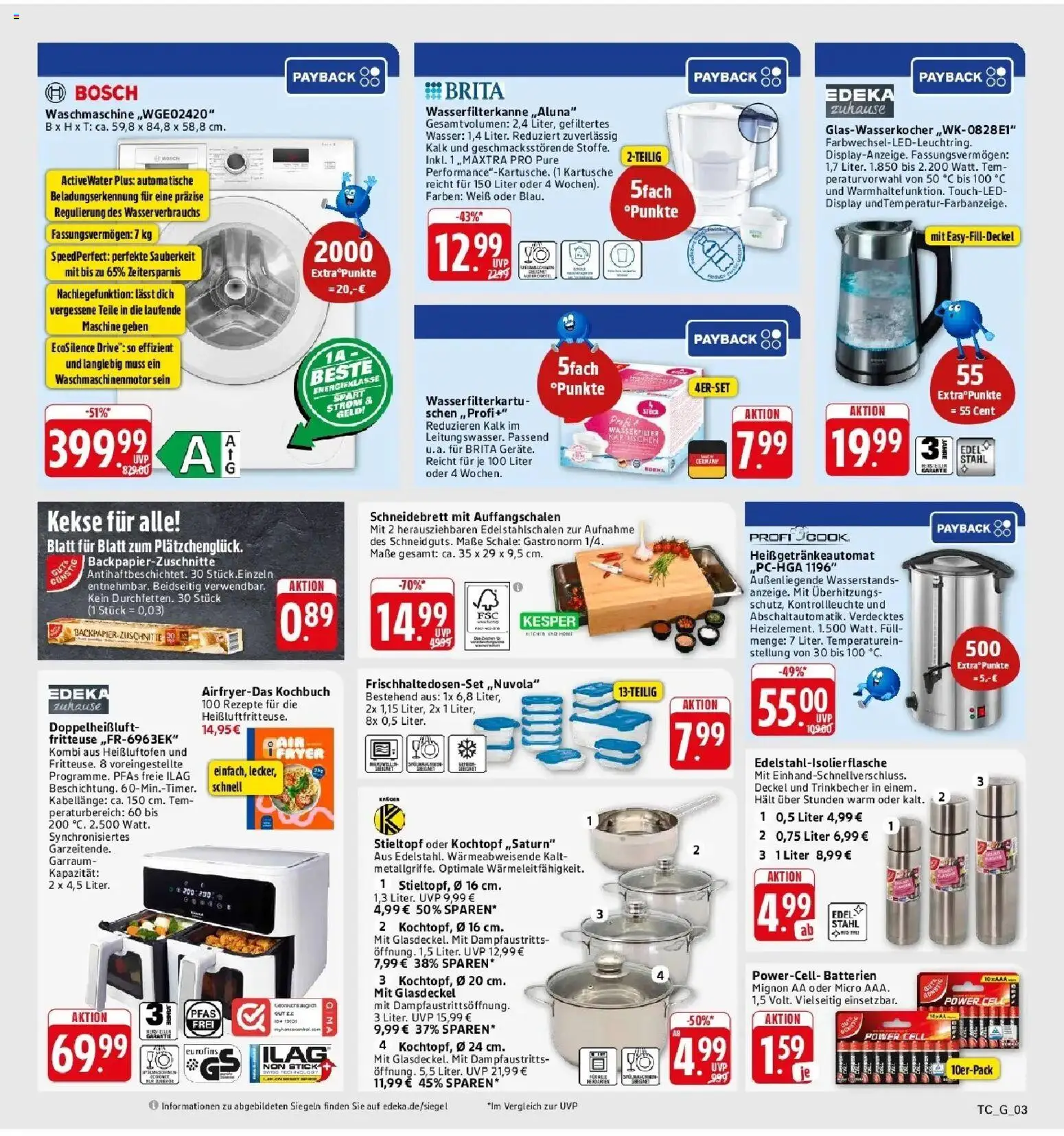 Edeka Prospekt Stuttgart - Feuerbach (ab 19.10.2026) » Angebote Online | Seite: 68 | Produkte: Bosch, Batterien, Wasser, Fritteuse