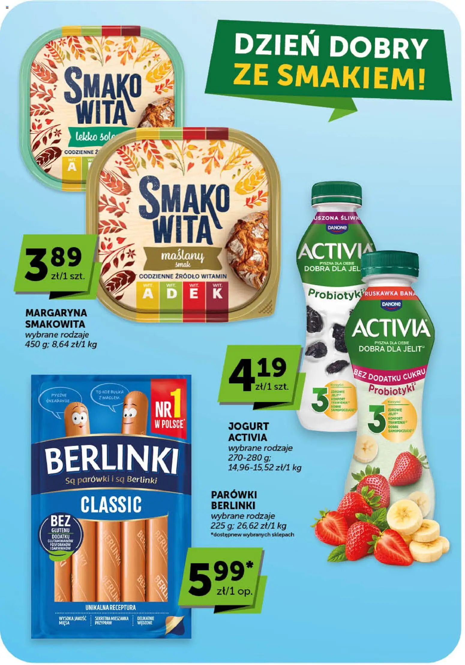 ABC gazetka - Minimarket od 28.05.2026 | Strona: 17 | Produkty: Parówki berlinki, Parówki, Bułka, Margaryna