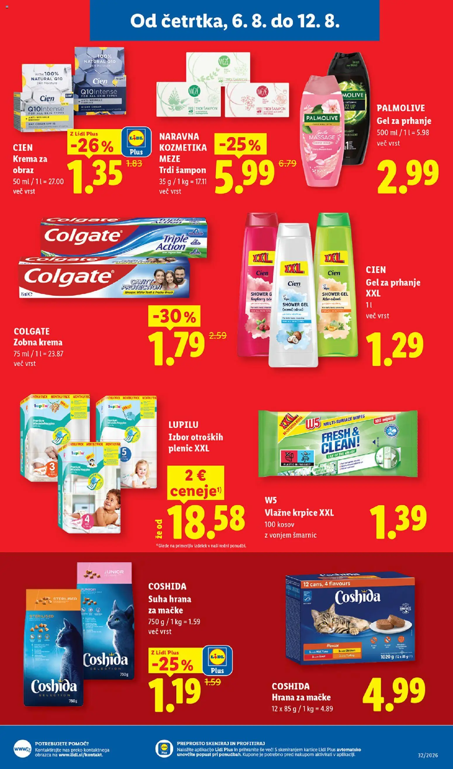 Novi Lidl katalog ponudbe – veljaven od 06.08.2026 | Stran: 21 | Izdelki: Gel za prhanje, Naravna kozmetika, Sampon, Krema