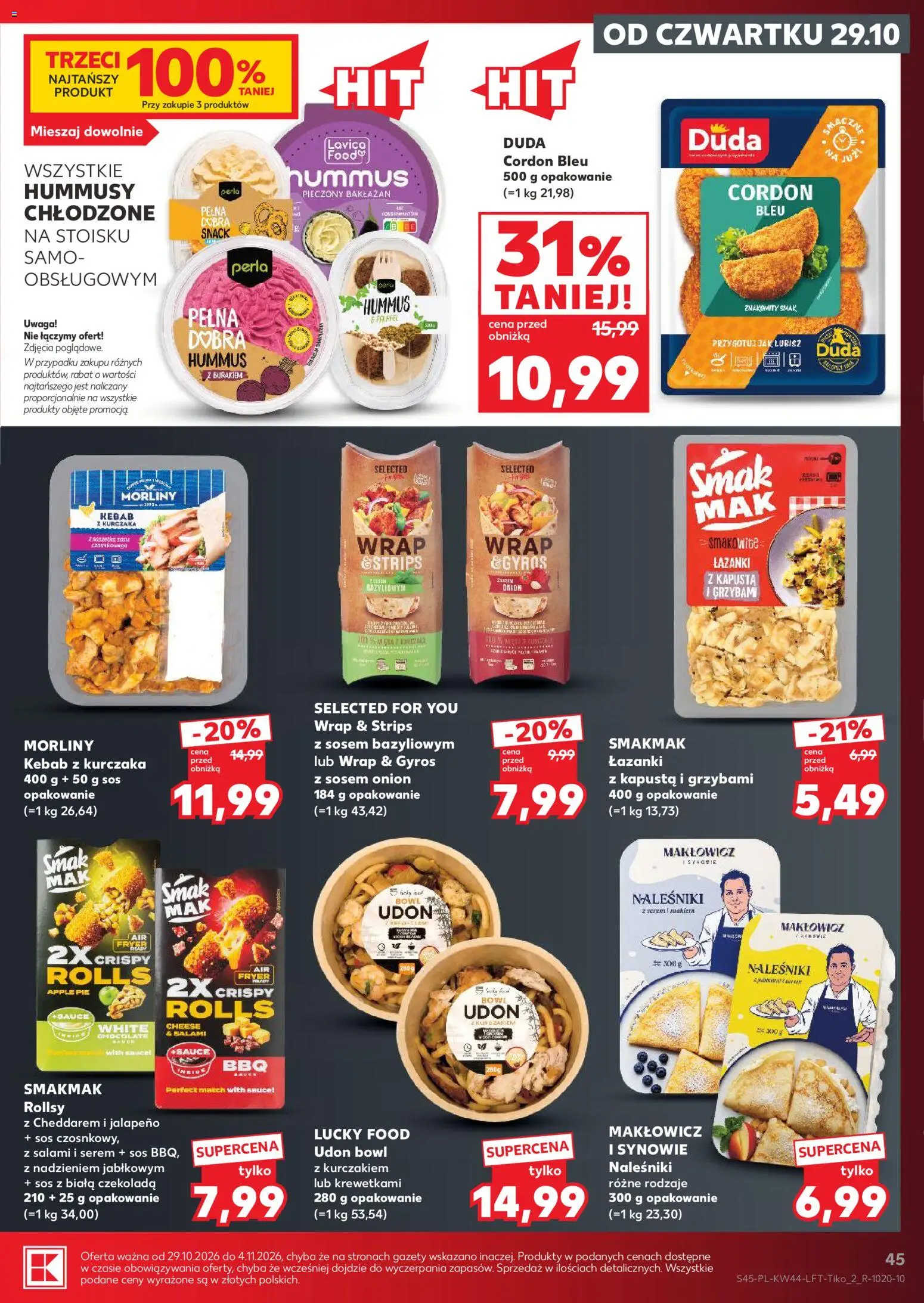Kaufland Polsko leták od 29.10.2026 | Strana: 45 | Produkty: Gyros, Apple, Kebab, Perla