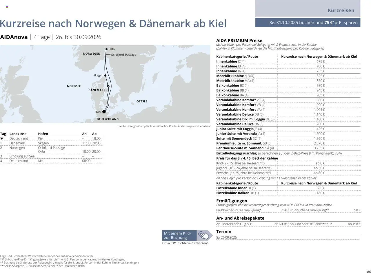 Aida Sommer 2026 – gültig ab 01.03.2026 | Seite: 80 | Produkte: Bett