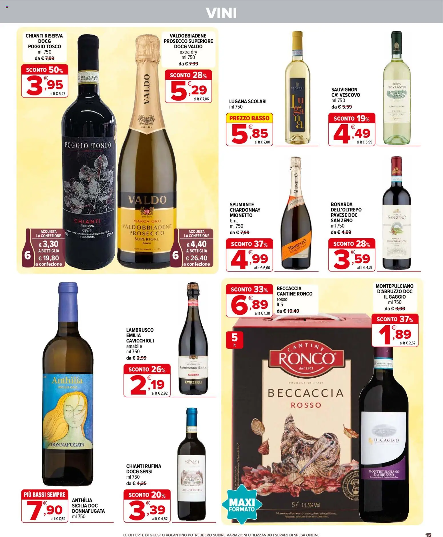 Volantino Iperal del 19/08/2026 | Pagina: 15 | Prodotti: Prosecco, Spumante, Profumi, Mionetto