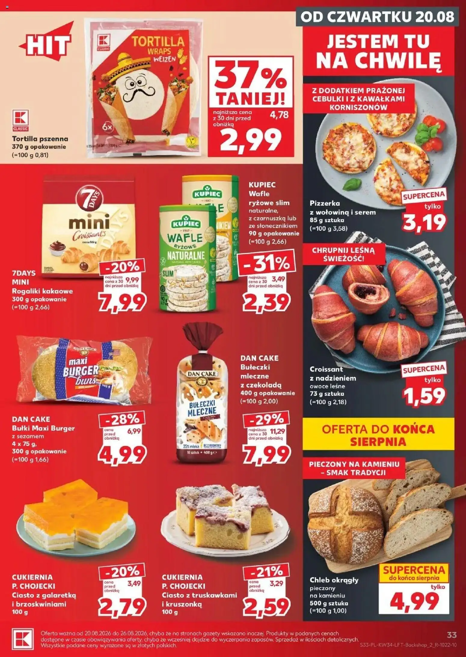 Kaufland gazetka od 20.08.2026 - od jutra PDF | Strona: 33 | Produkty: Serem, 7days, Burger, Pizza