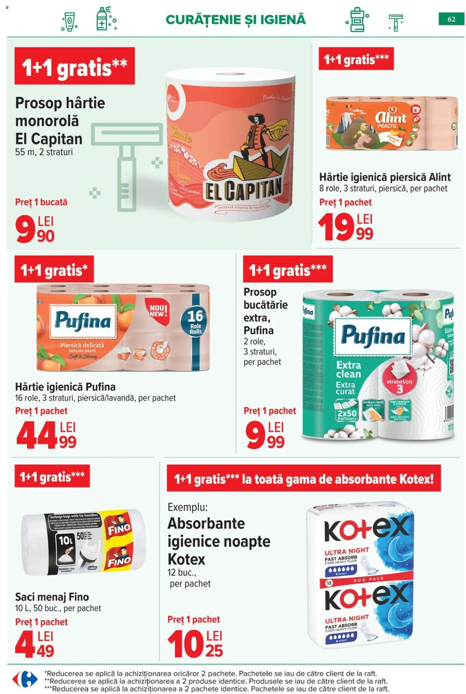 Noul catalog Carrefour – valabil de la 06.05.2026 | Pagină: 65 | Produse: Piersică, Pomelo, Role, Absorbante