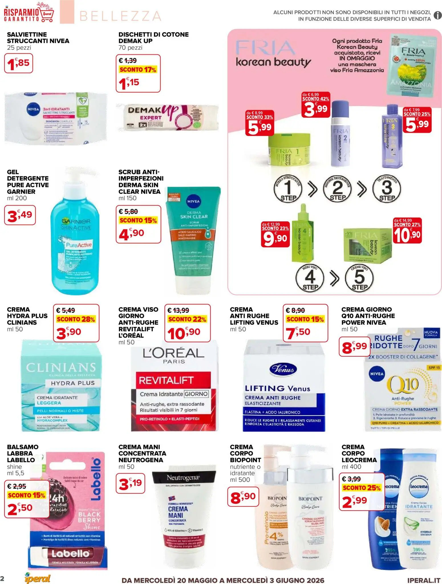Volantino Iperal del 20.05.2026 | Pagina: 2 | Prodotti: Balsamo, Scrub, Sale, Aloe vera
